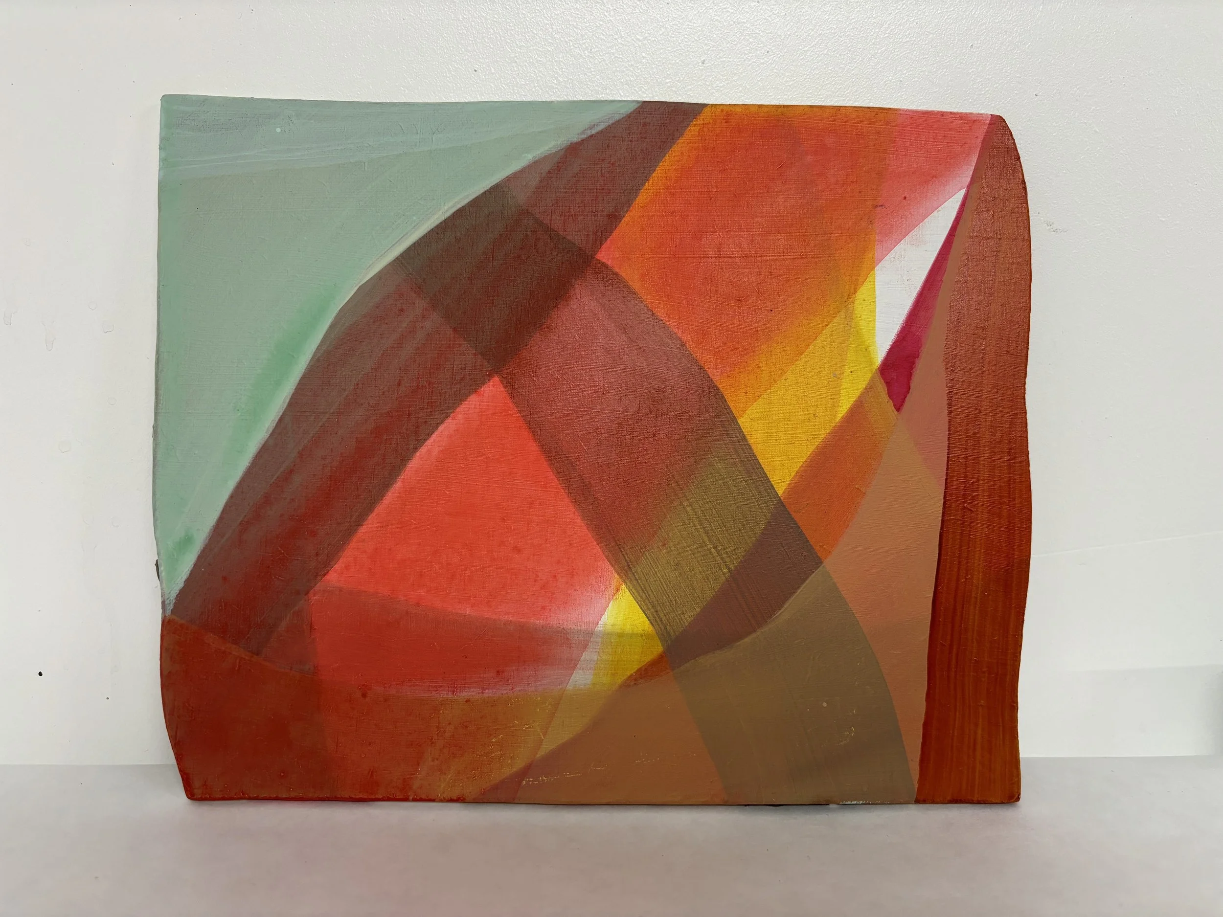Collusion, acrylic on wood, 25x20cm, 2024 (private collection)