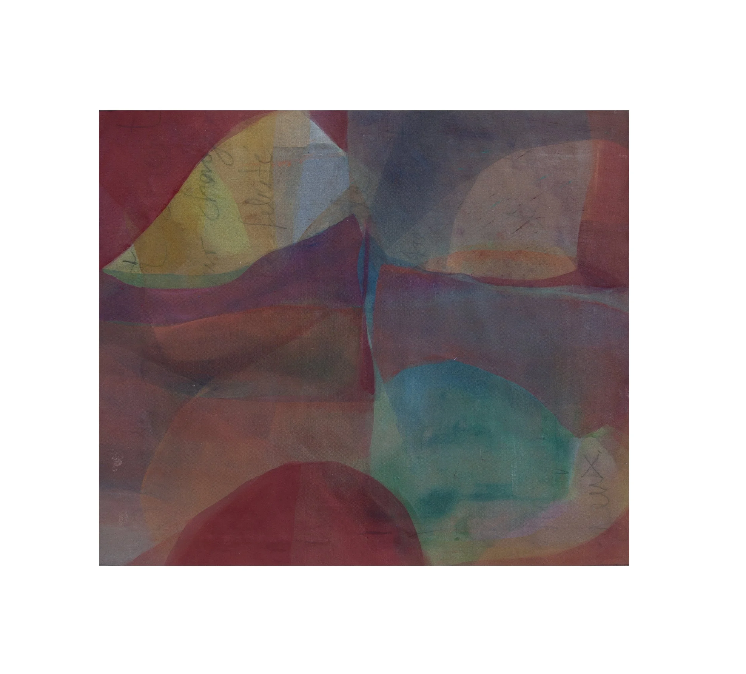 Layover, acrylic on linen canvas, 100x90cm, 2026 - after "Olsen Olsen” by Sigur Ros