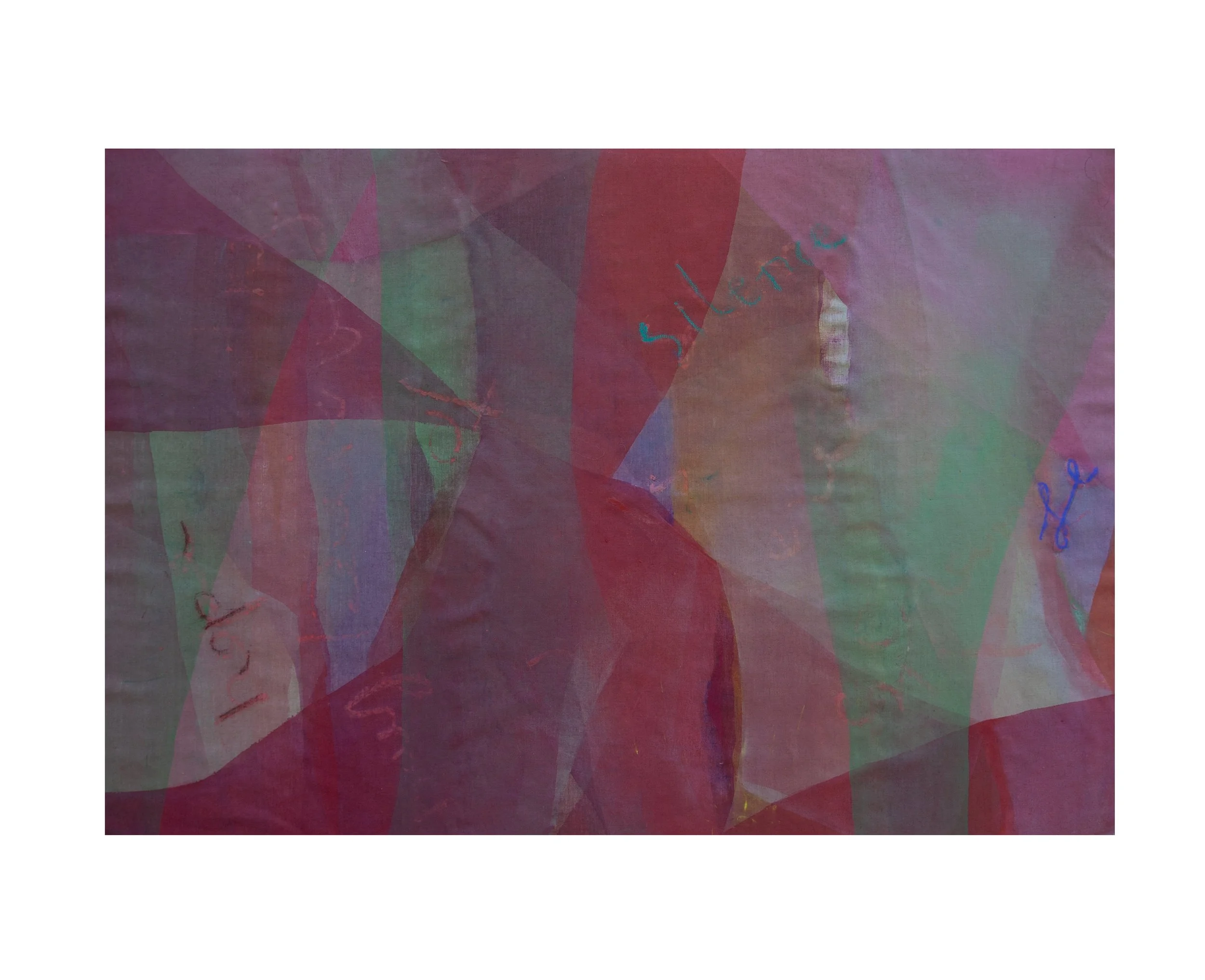 Through me, acrylic on linen canvas, 110x105cm, 2026 - after "Space Song" by Beach House