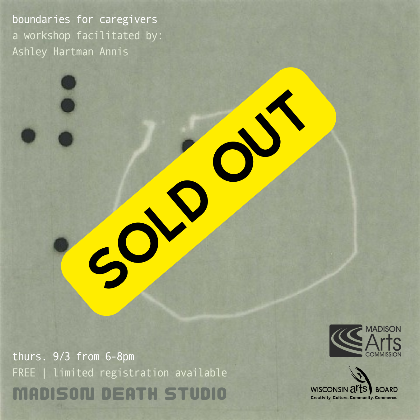 Thurs. SEPT 3, 6-8PM | Madison Death Studio | FREE - SOLD OUT