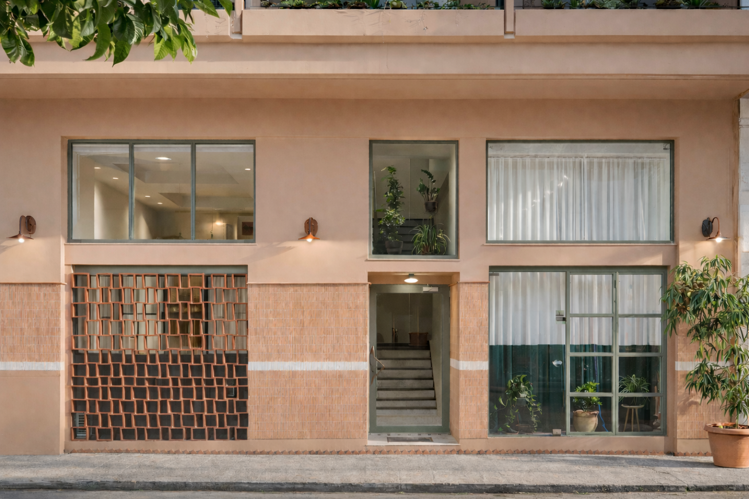 main facade melpomeni house petralona claustra