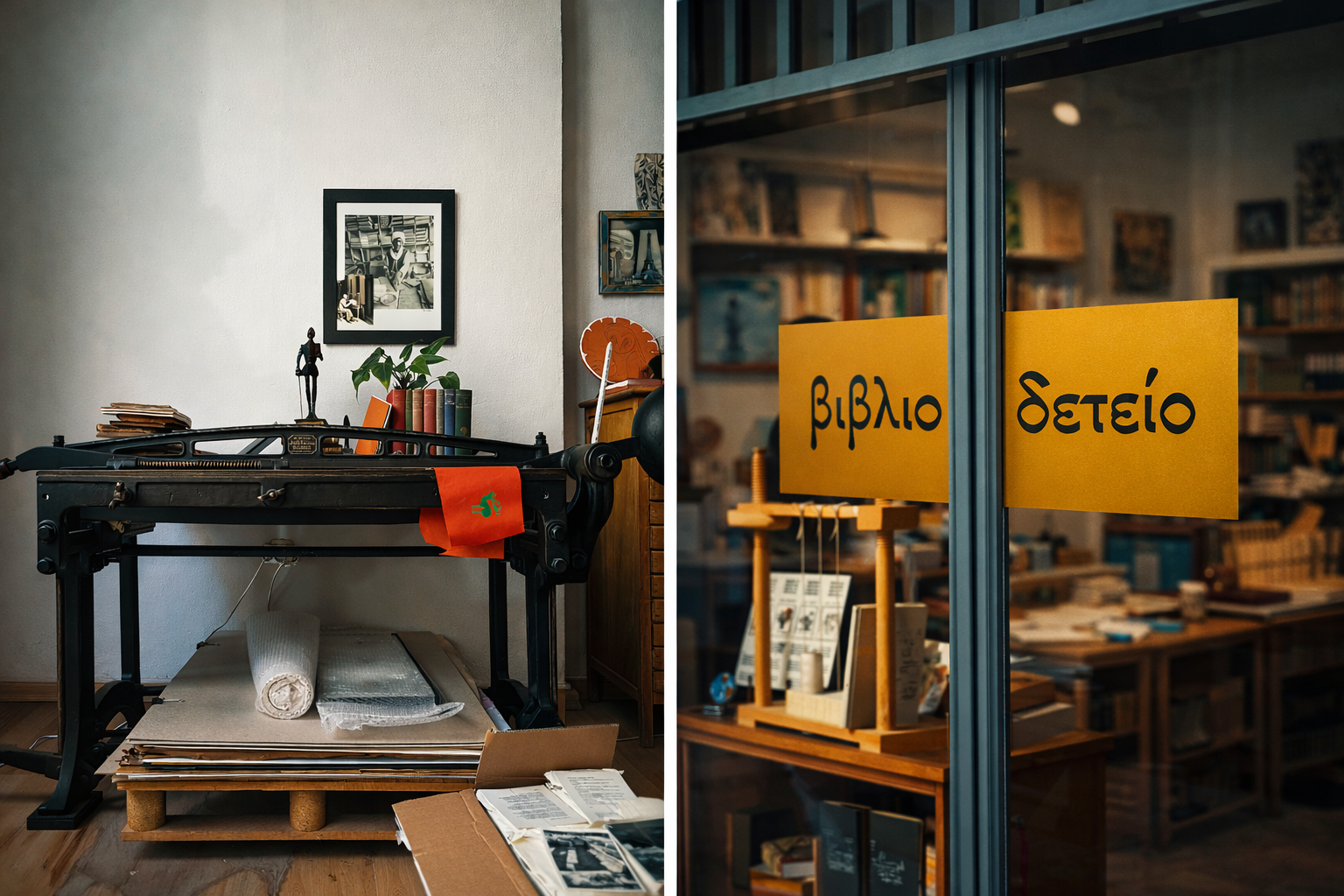 bookbindind troon street melpomeni house athens petralona