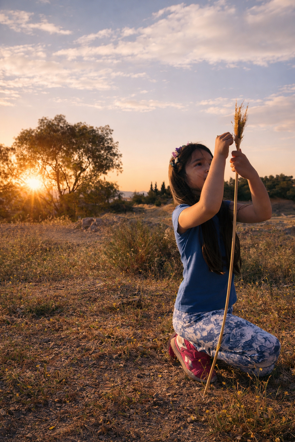 girls playing sunset philopappos hill athens petralona