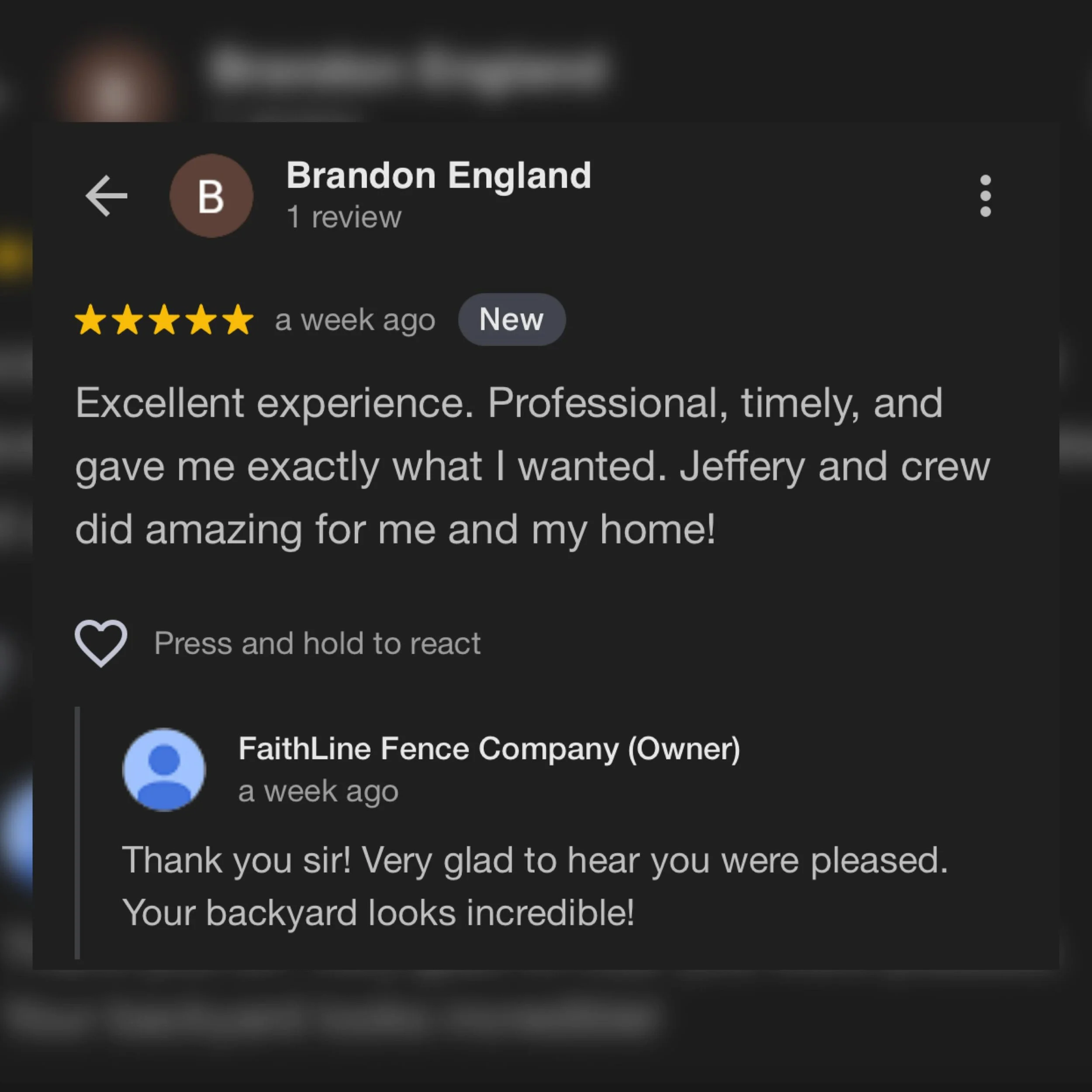 ⭐️⭐️⭐️⭐️⭐️ 
Another project complete, another happy customer. Thinking about a fence on your land? Give us a call and let&rsquo;s see what we can work out! 
706-973-8126 
&bull;
&bull;
#faithlinefenceco #review #happycustomers #fivestars #northgeorgi