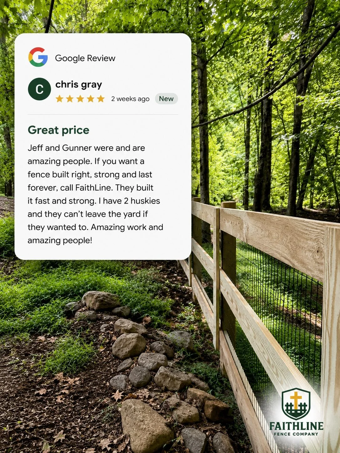 ⭐ Testimonial Tuesday ⭐

Strong fences. Quality work. Happy homeowners. 

Thank you, Chris, for choosing us for your fence project and sharing your experience with us! We&rsquo;re glad those pups are officially staying put 🐾 

#testimonial #testimon