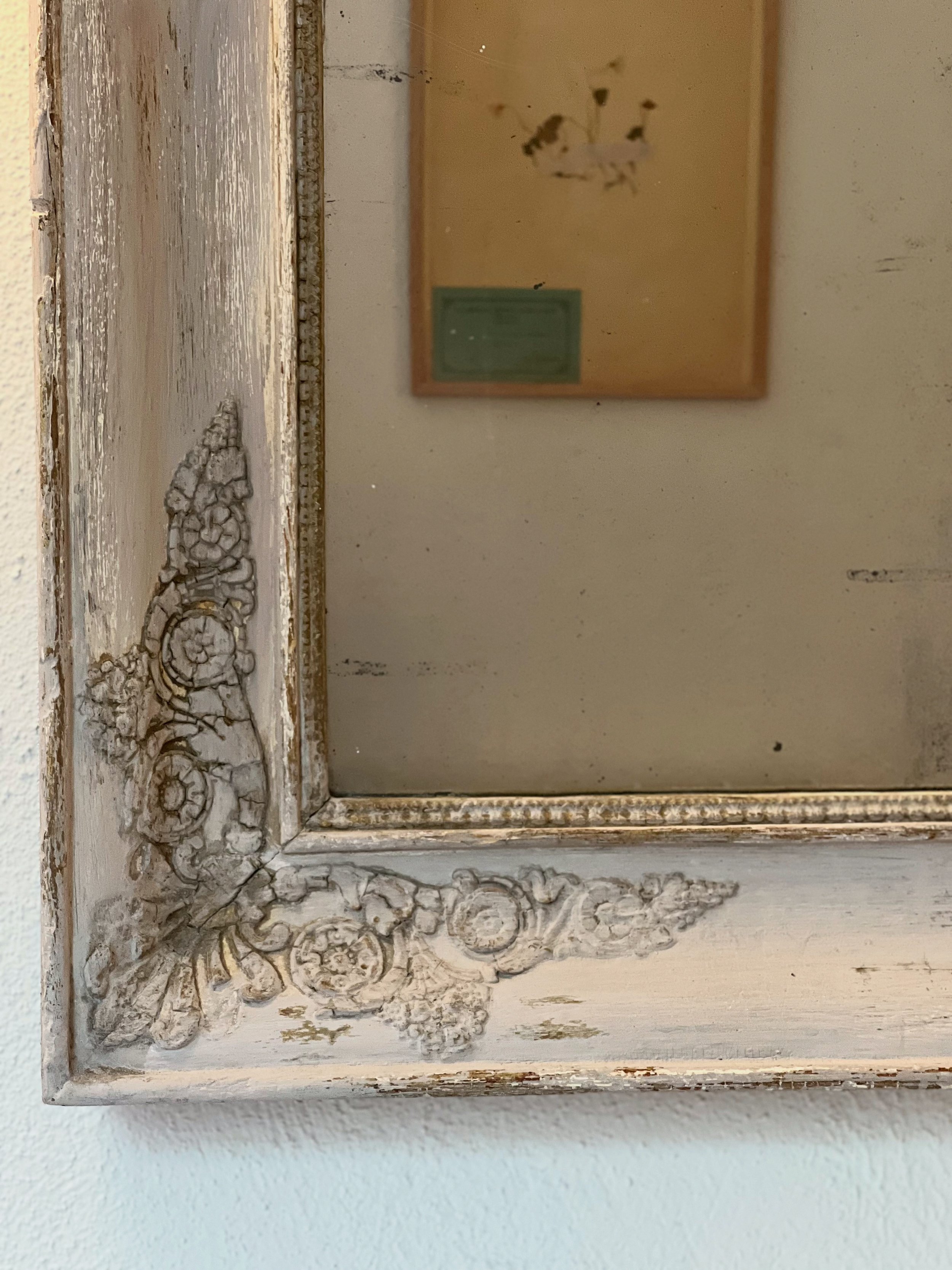antique mirror frame, antique, patina, dried flowers, art, herbier