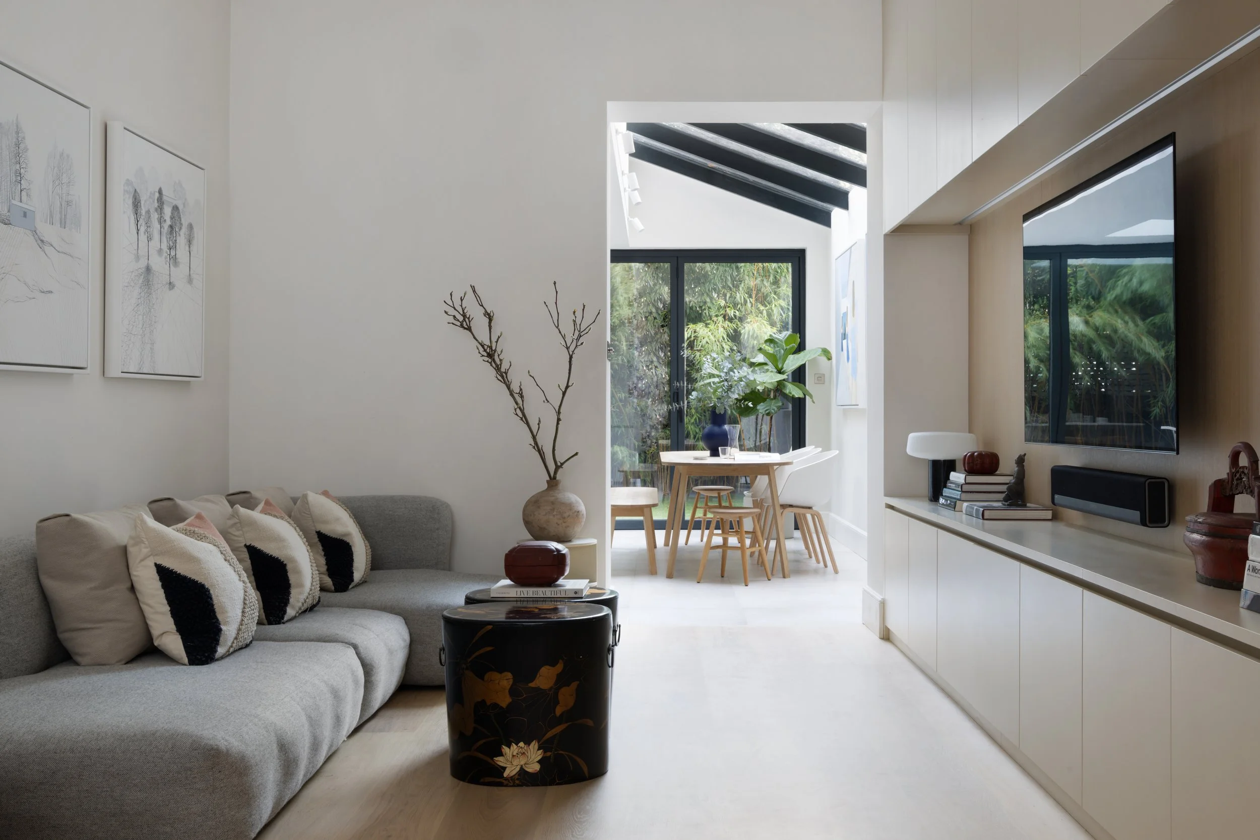 Living room design, minimal, classic contemporary, interior designer, decoration, sofa design, lighting, art, antique, neutral, cozy, tv room 
