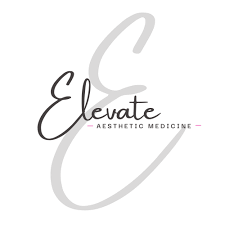 Logo for Elevate Aesthetic Medicine with stylized letter E and script text