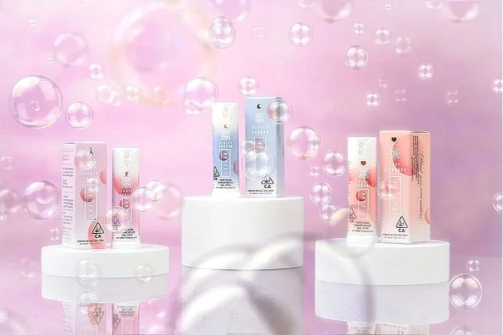 Cannabis vape pen product photography pink studio, Los Angeles California brand shoot