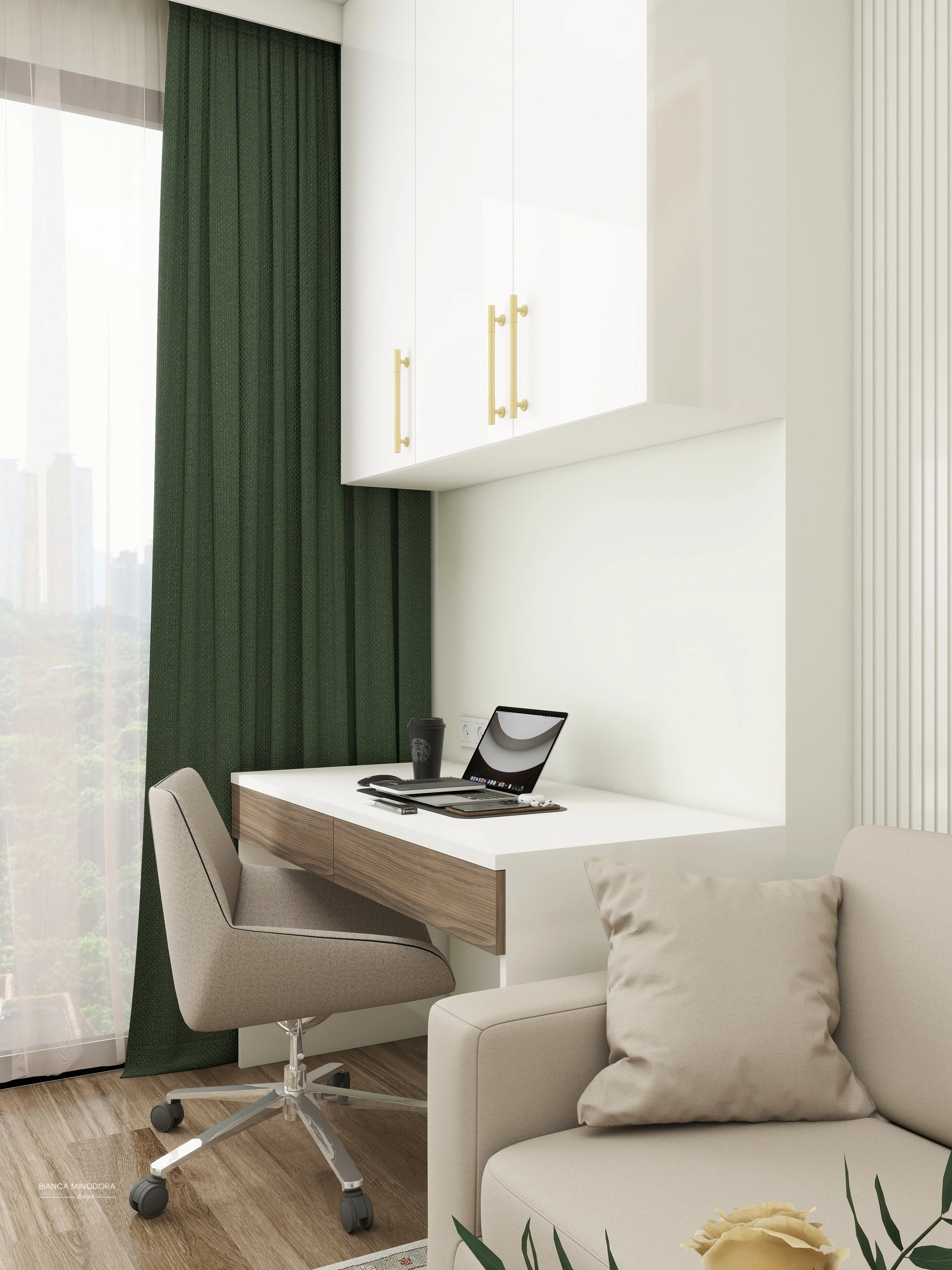 design interior openspace: living, dining, bucatarie, hol