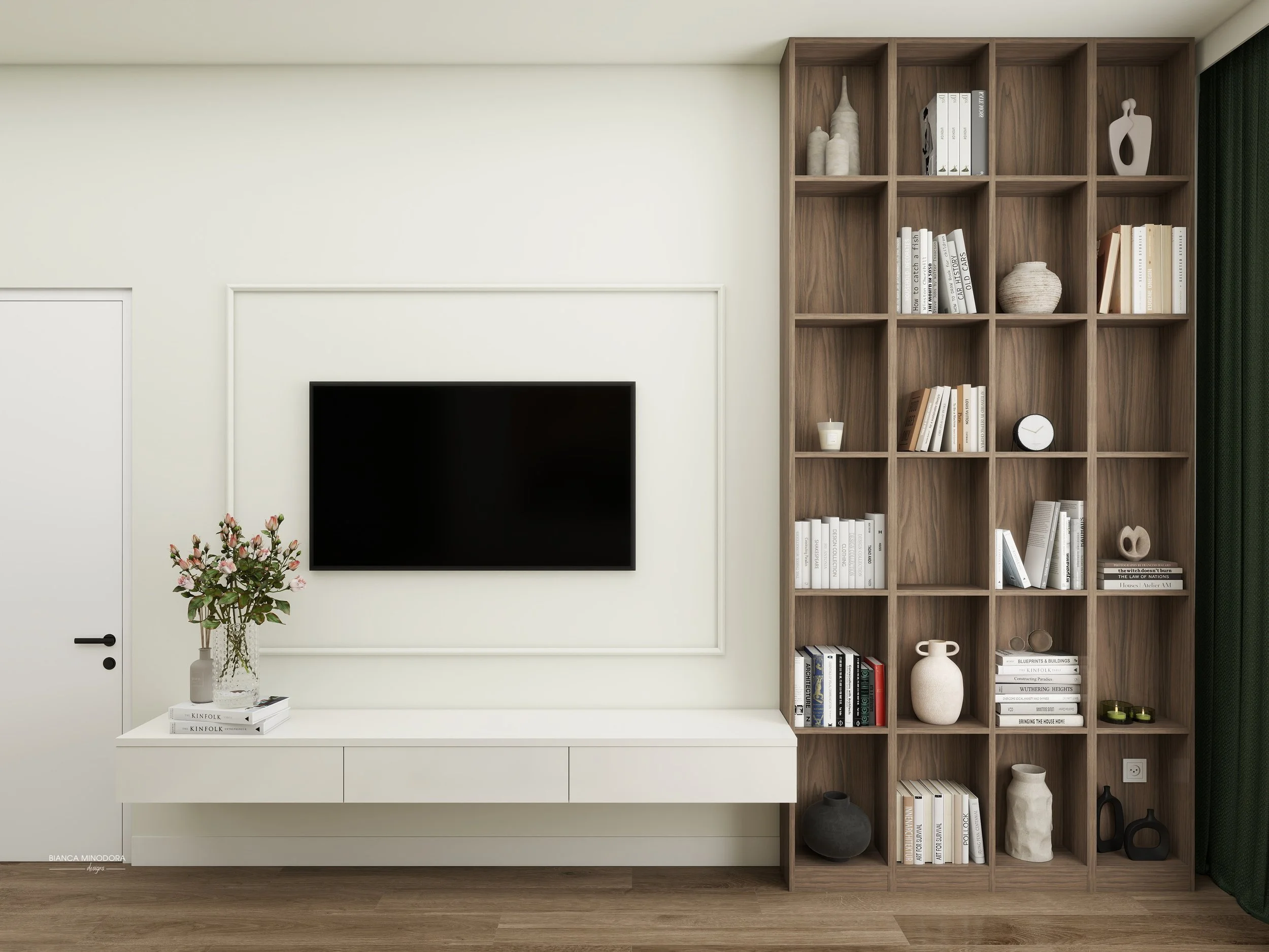 design interior openspace: living, dining, bucatarie, hol