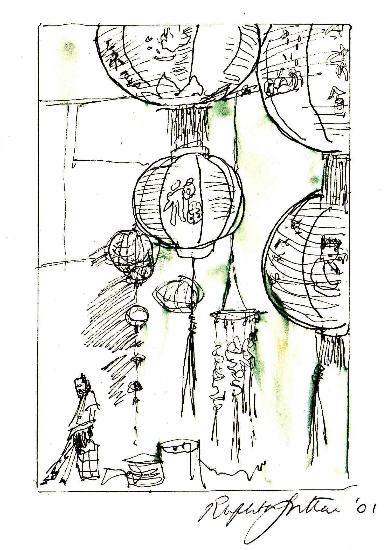 Bird Cage II. Ink on paper.