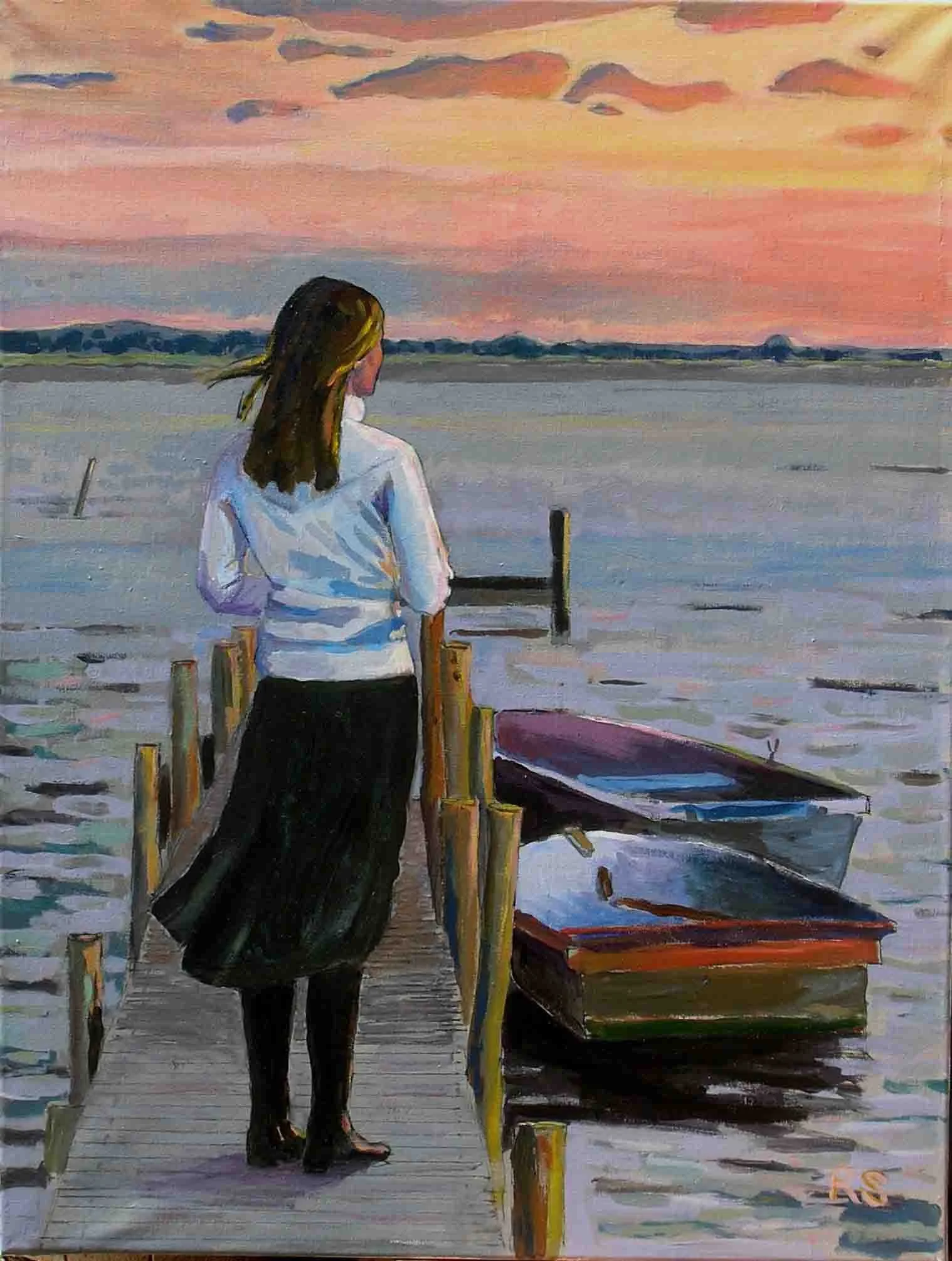 The Pier. Acrylics on canvas, 80 x 60 cm. SOLD