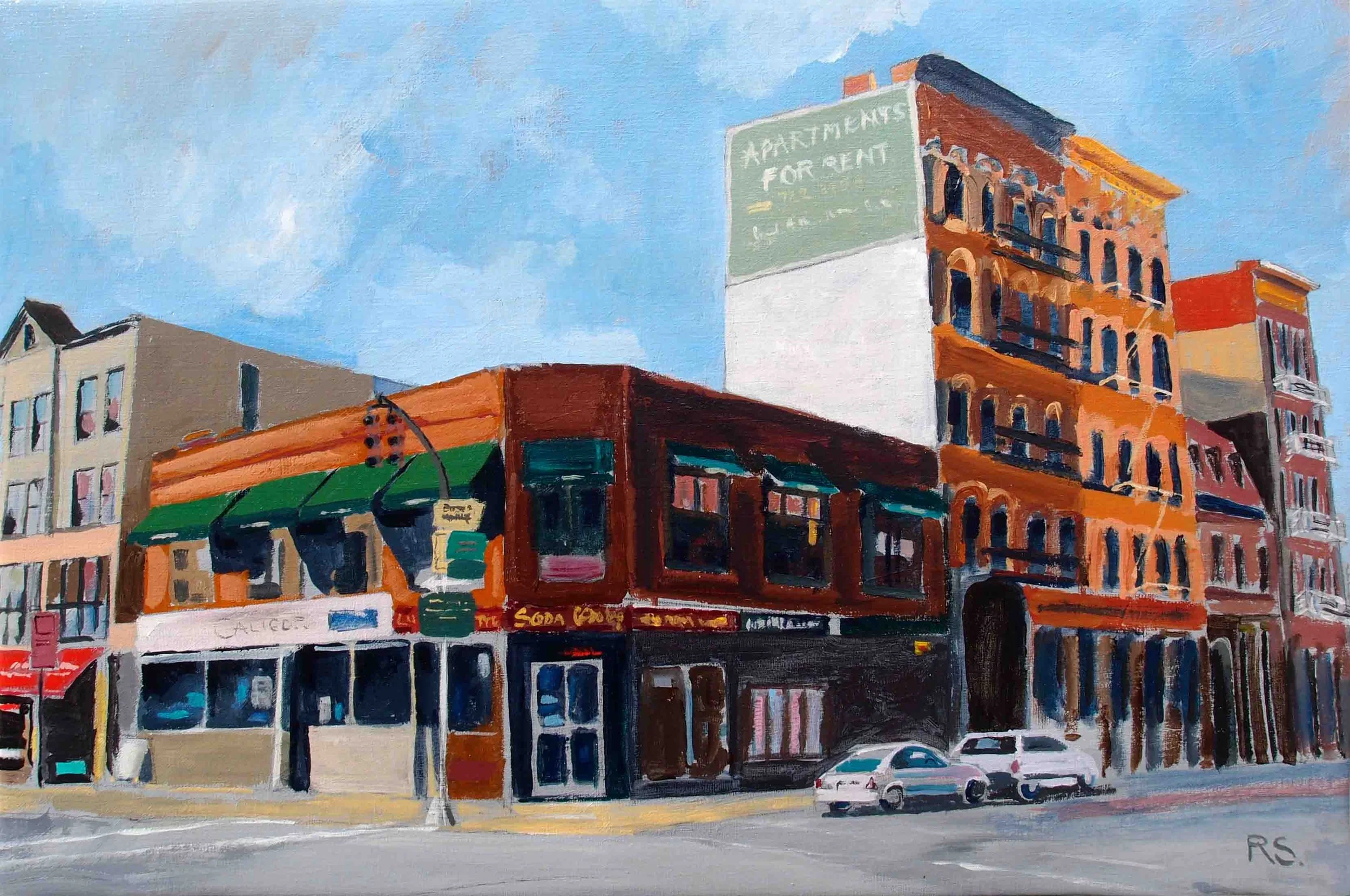 Old Lexington Street. Acrylics on canvas, 40 x 60 cm. SOLD