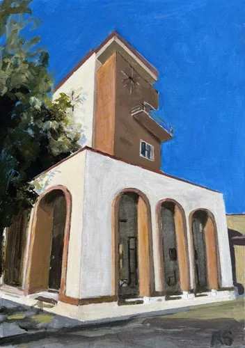 Mikes bakery. Acrylic. 50cm x 35cm. 