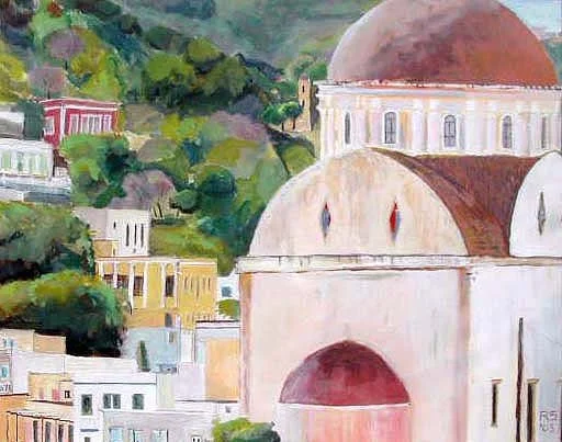 Christos. Acrylics on canvas, 60 x 80 cm. SOLD