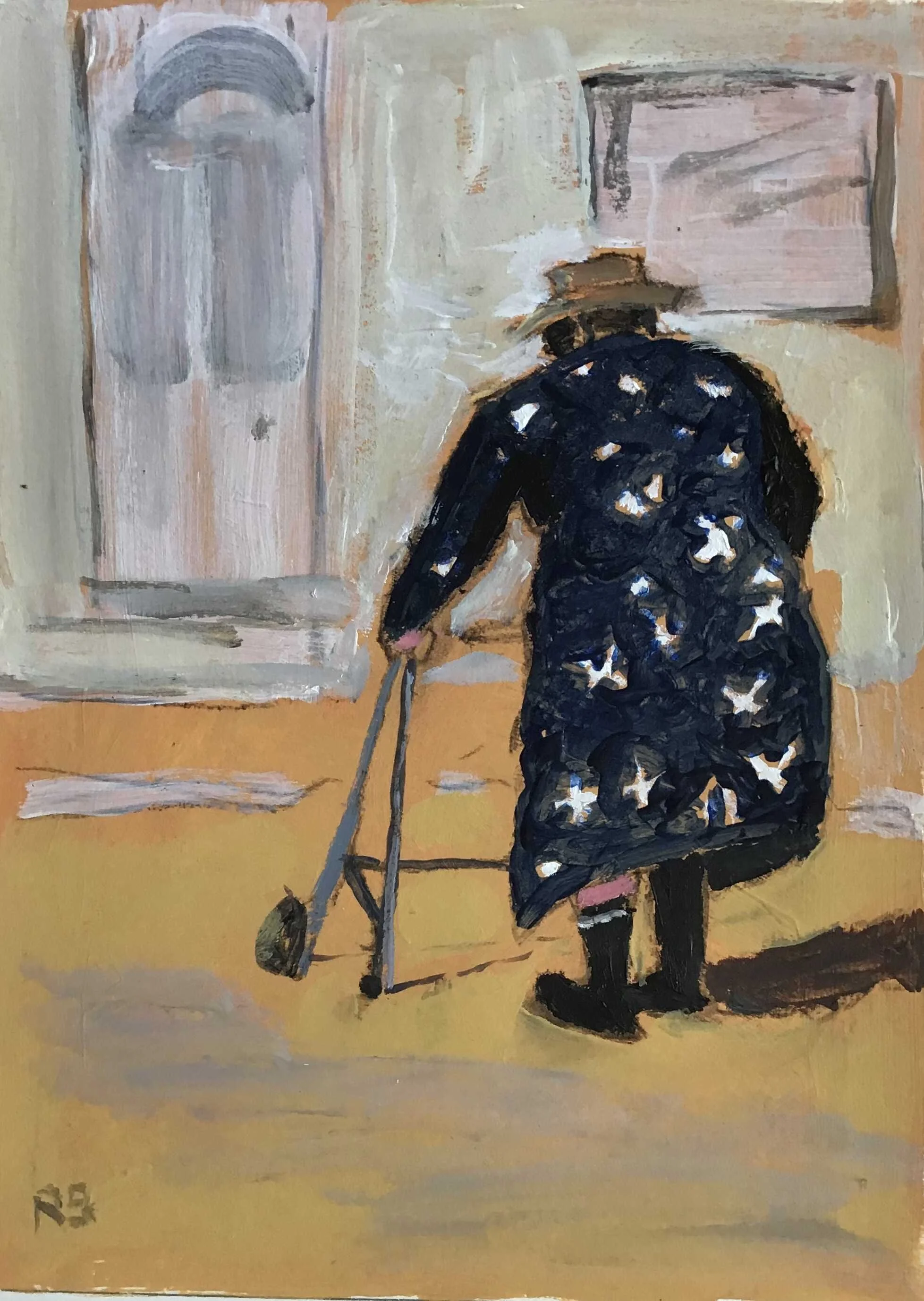 Home At Last. Acrylics on paper. 20 x 15 cm.