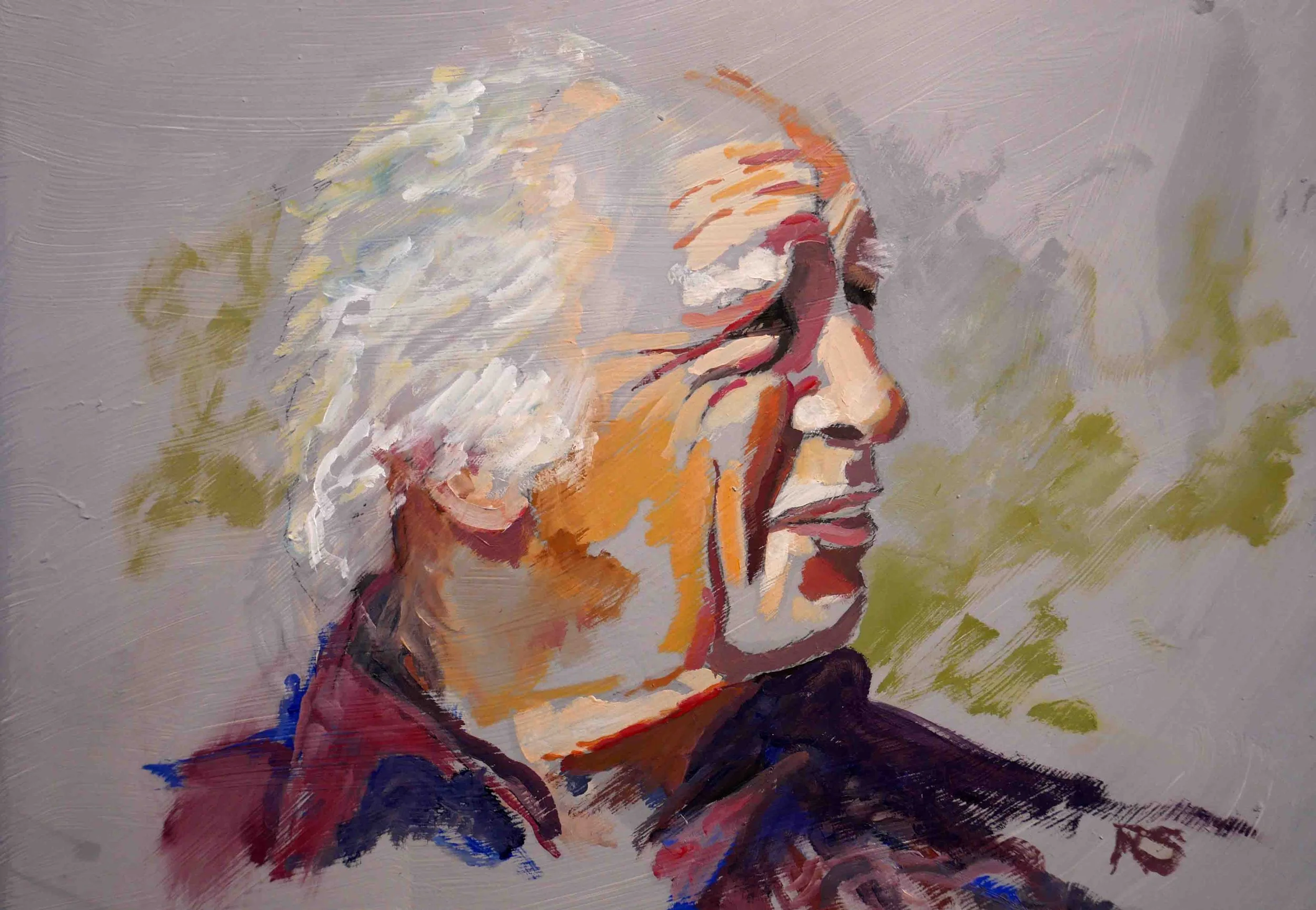 Portrait of Sigurd. Oil on board, 33 x 42 cm. SOLD