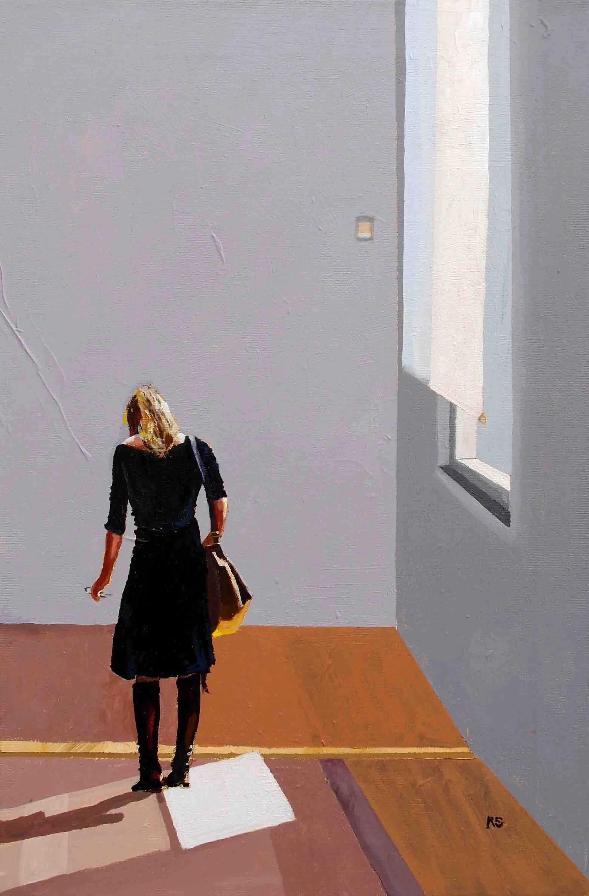 Crossing The Line. Acrylics on canvas, 40 x 60 cm. SOLD