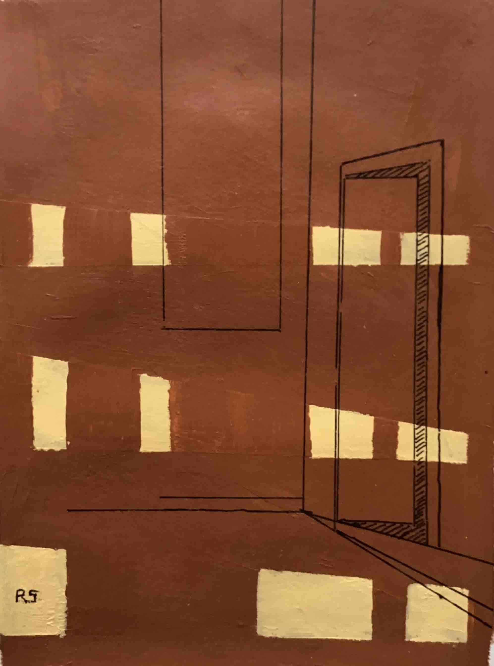 In this Moment. Ink and acrylics on paper, 20.5 x 15 cm.