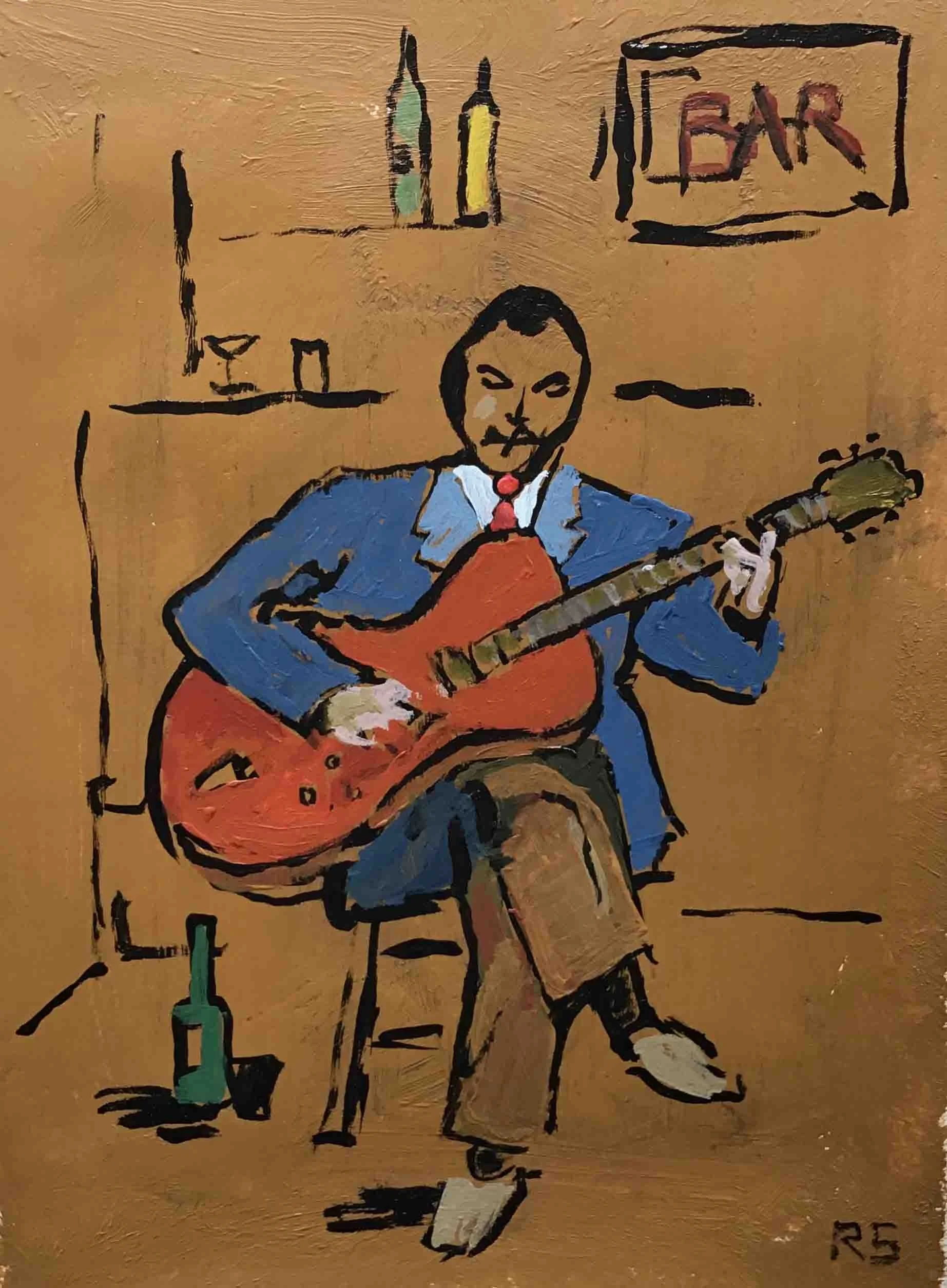 Django. Acrylics on paper, 20.5 x 15 cm.