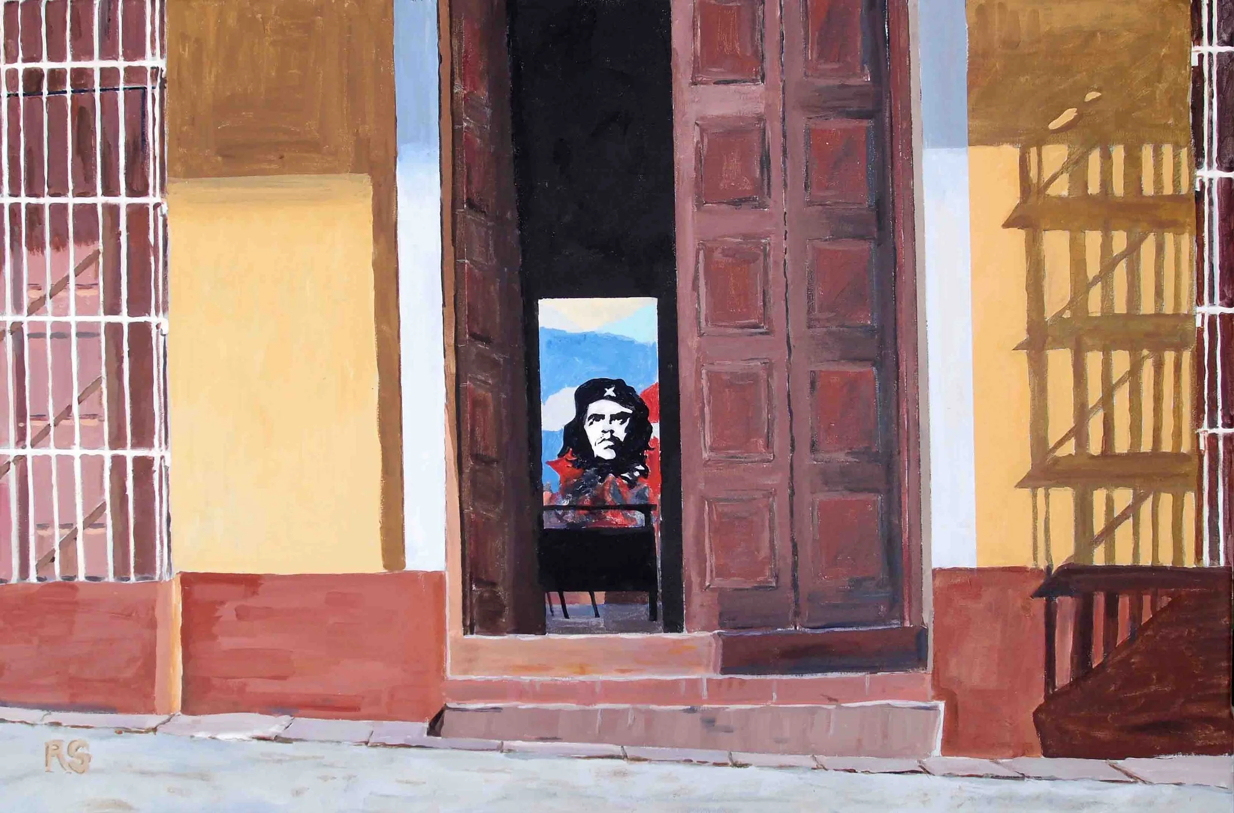 Good Morning, Che. Acrylics on canvas, 52 x 90 cm
