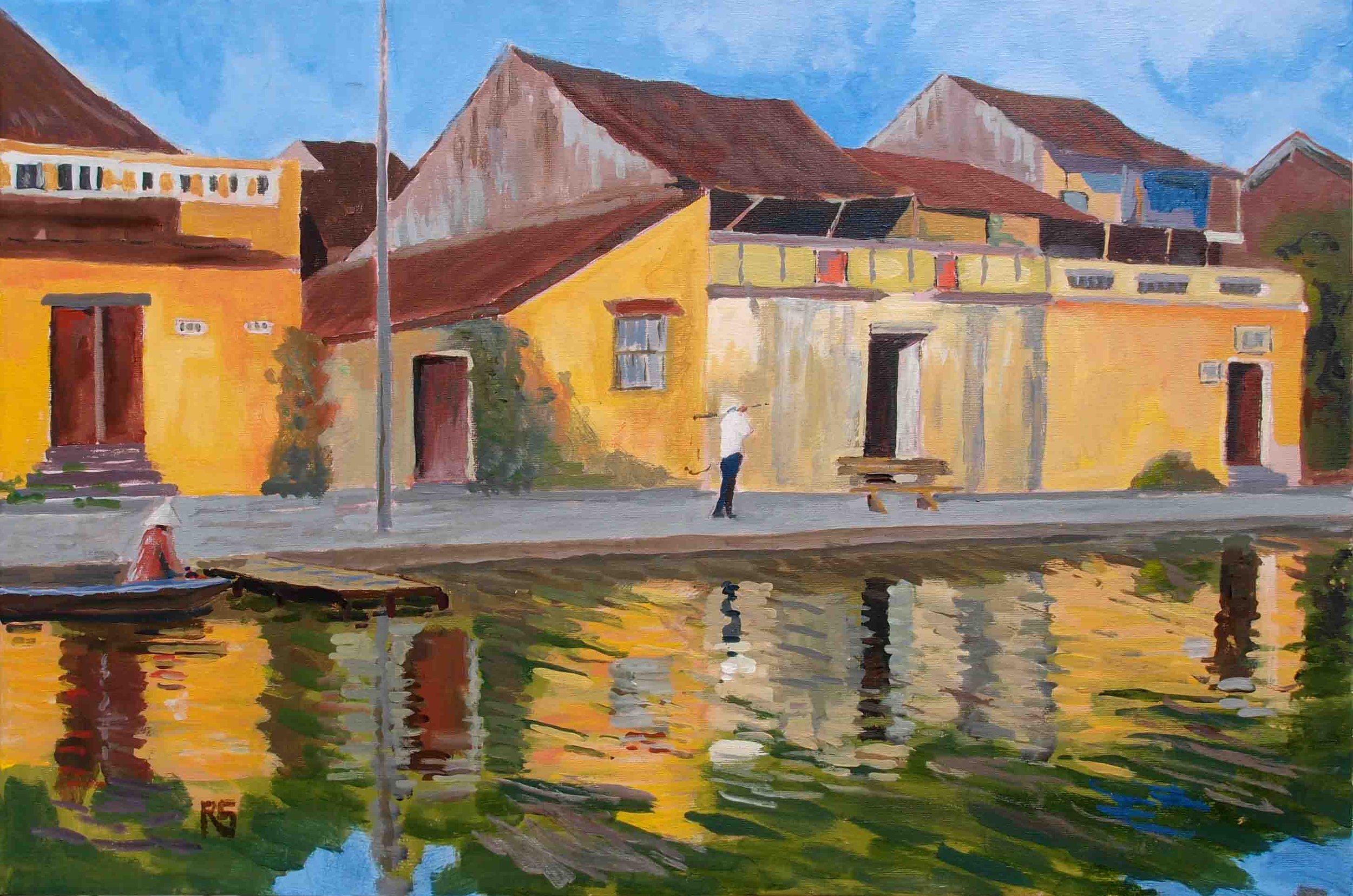Hoi An. Acrylics on canvas, 40 x 60 cm. SOLD