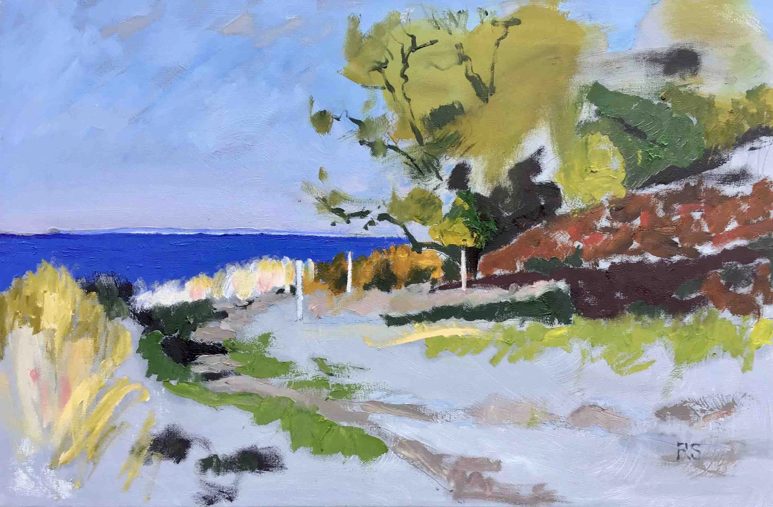 Spring at Stege Nor. Oil on canvas, 40 x 60 cm.