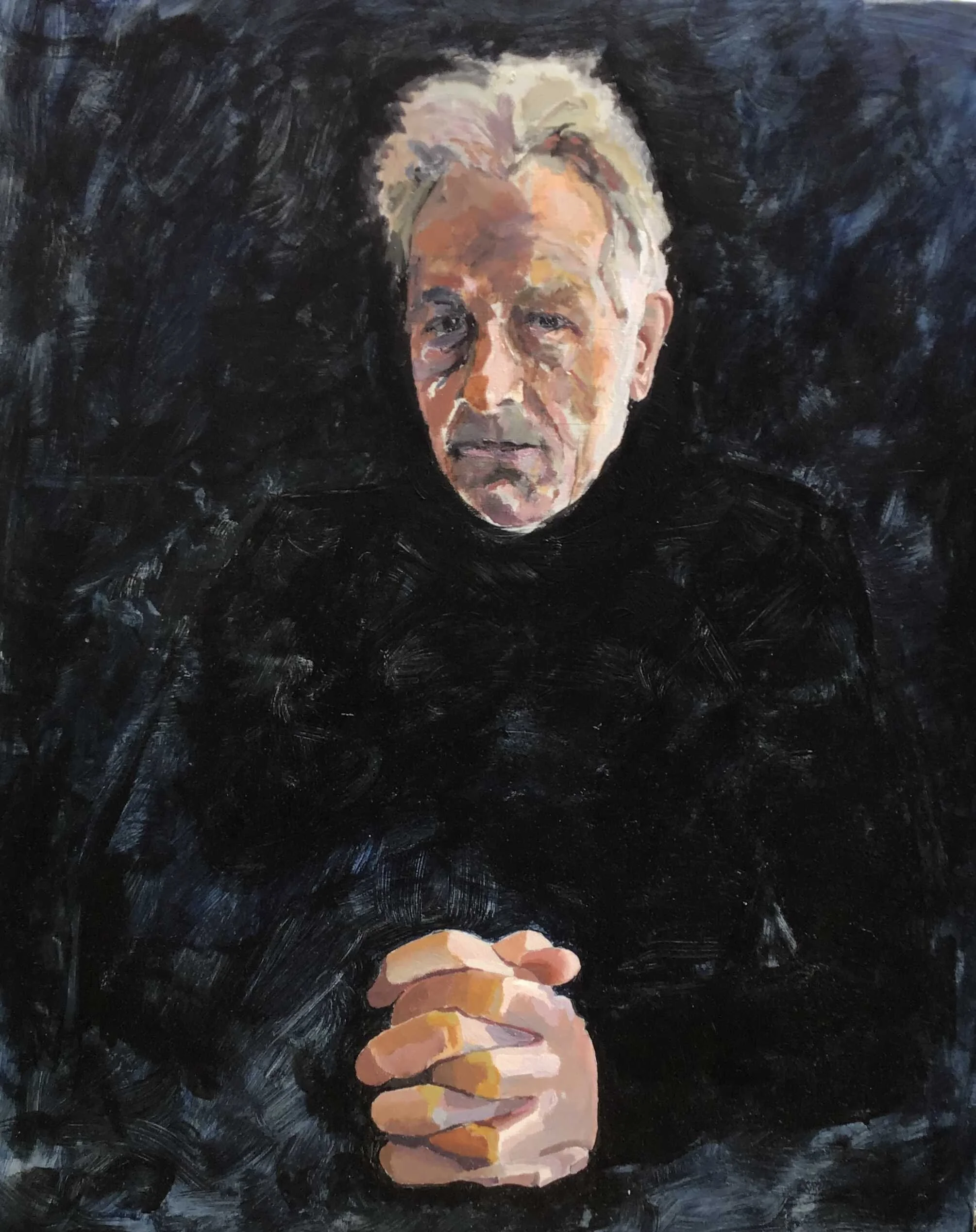 Self Portrait. Acrylics on canvas. 100 x 80 cm.