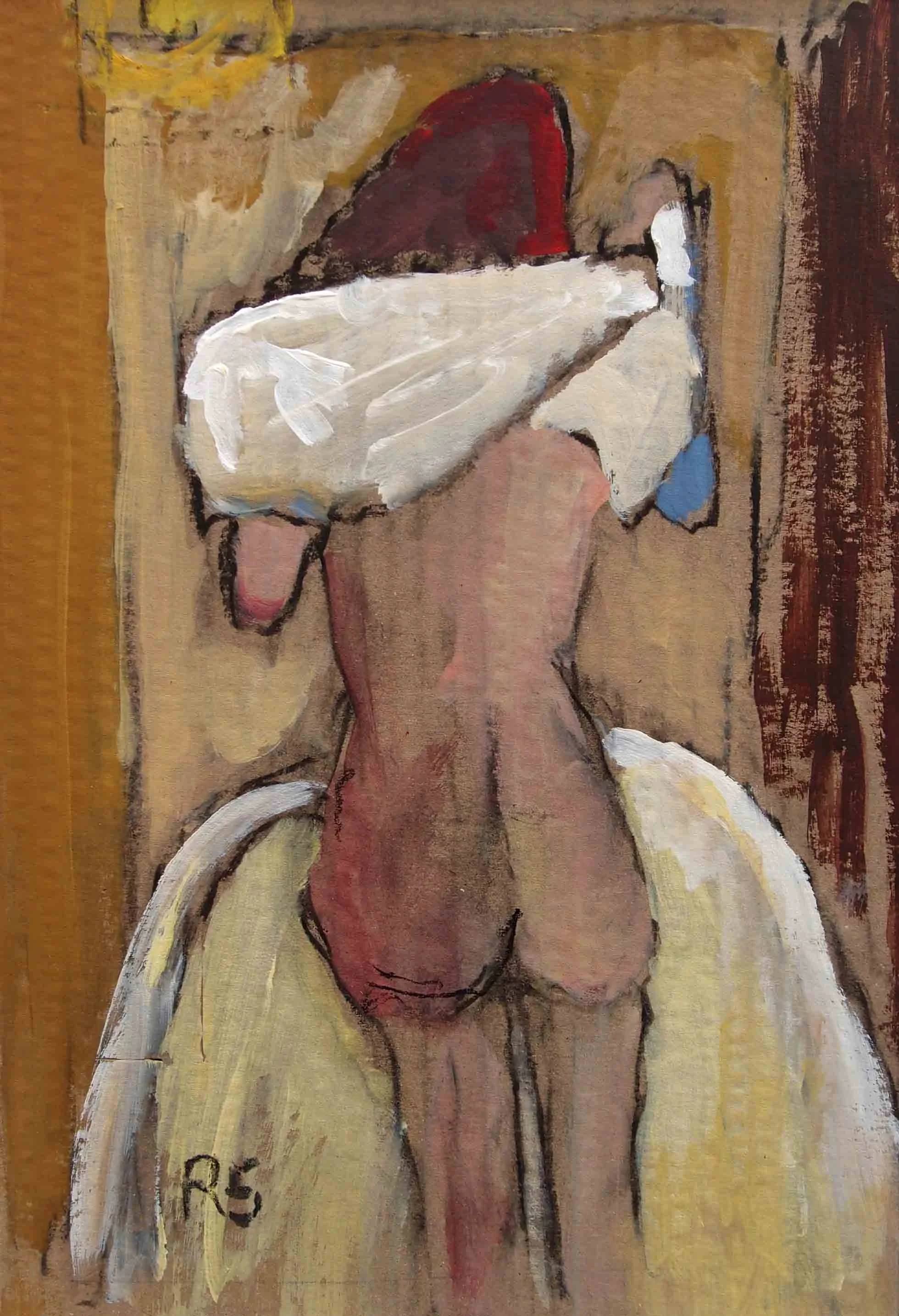 The Bath Tub. Acrylics on cardboard. 20 x 29 cm. SOLD