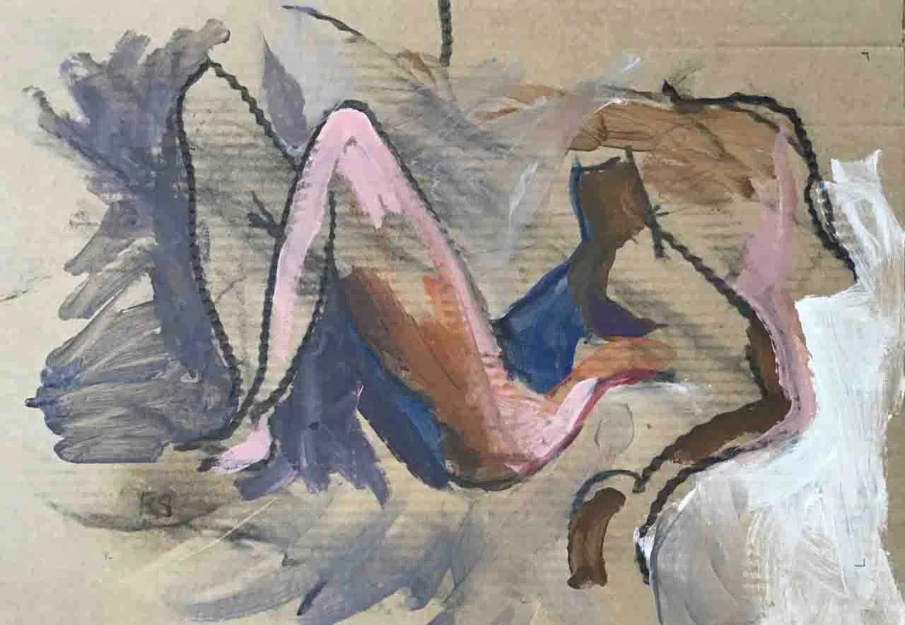 All That Jaz. Acrylic and charcoal on paper, 39 x 29 cm.