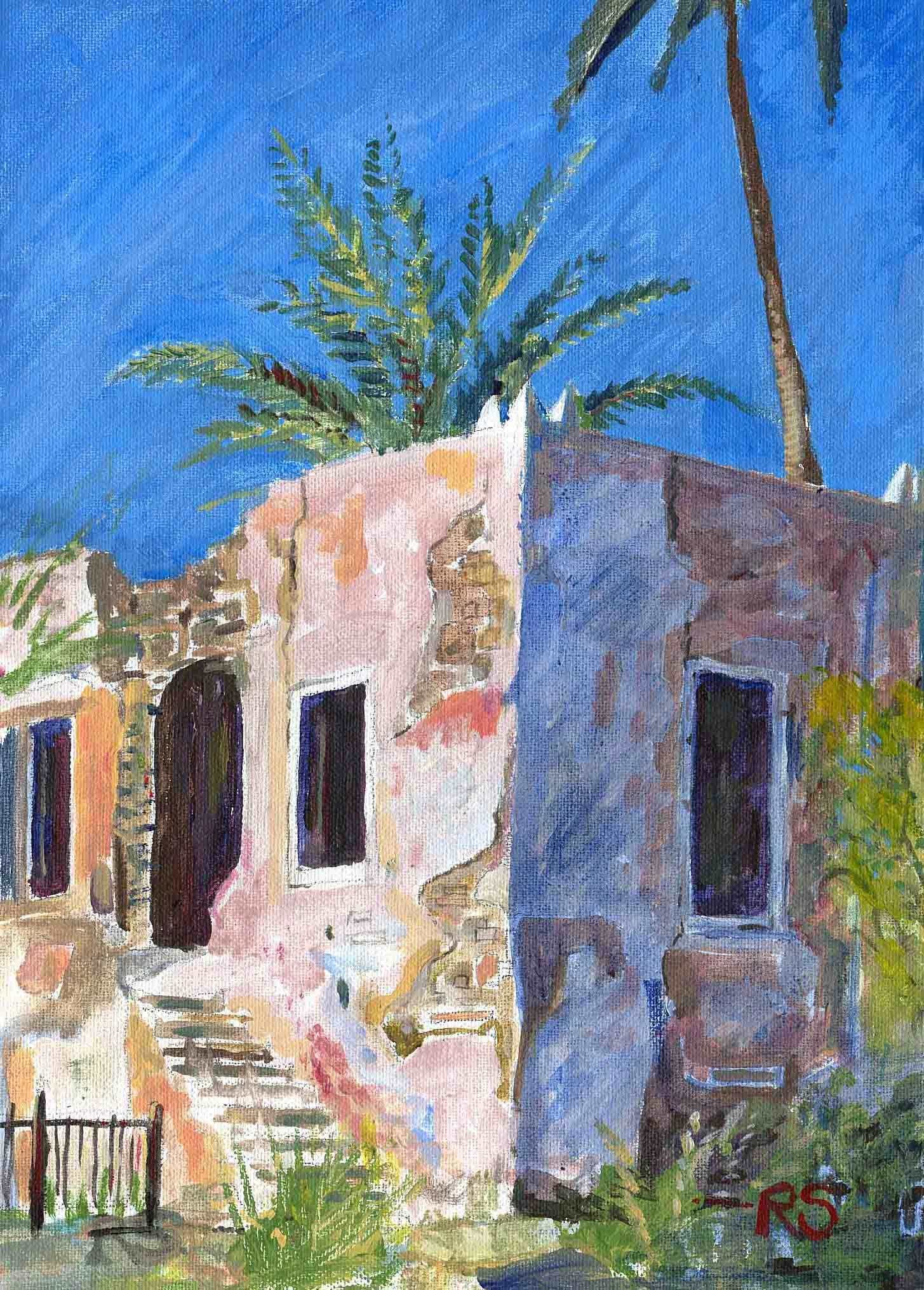 Old House for Sale. Acrylics on canvas, 40 c 30 cm. SOLD