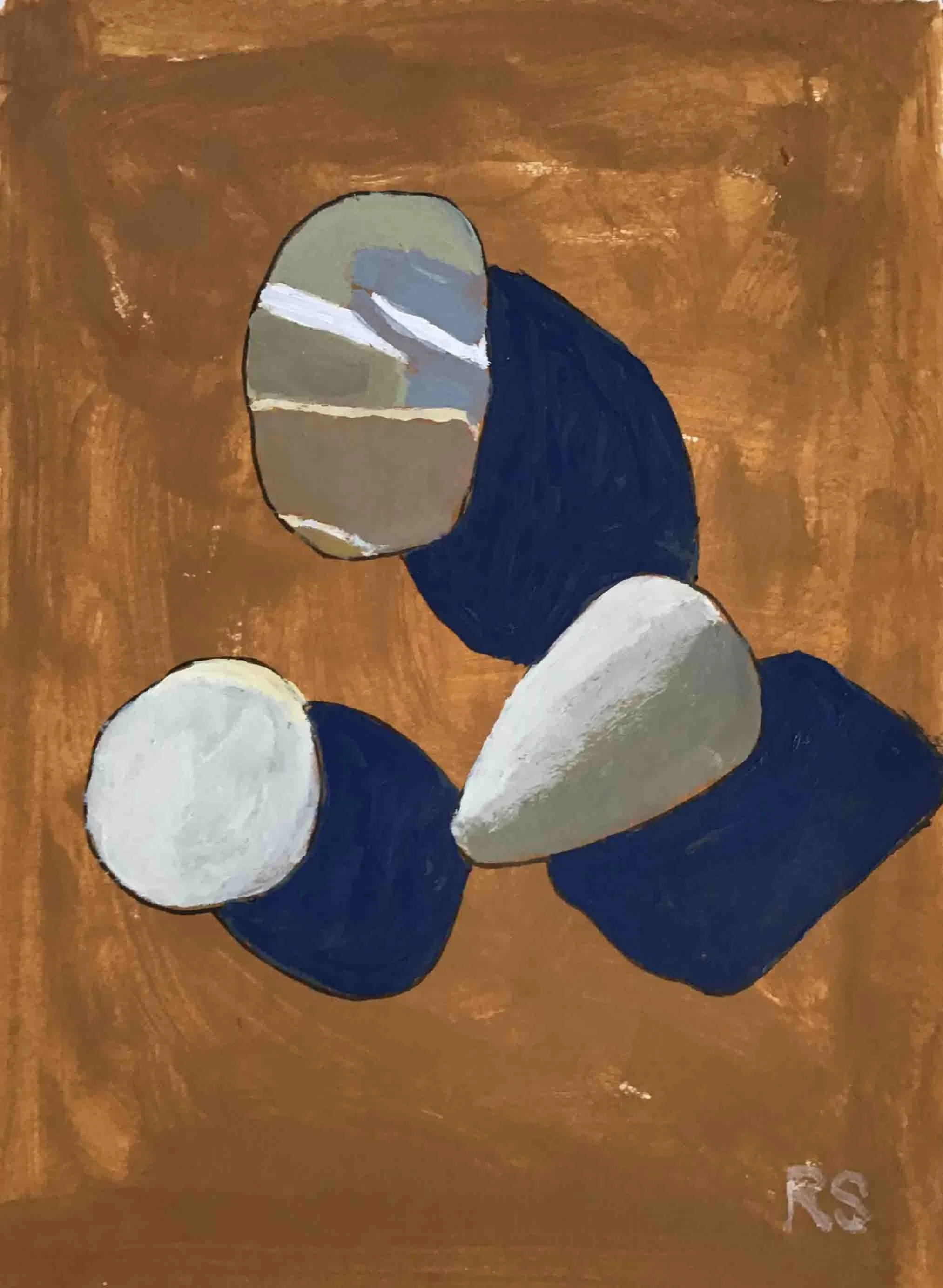 Woman. Acrylics on paper, 20.5 x 15 cm.