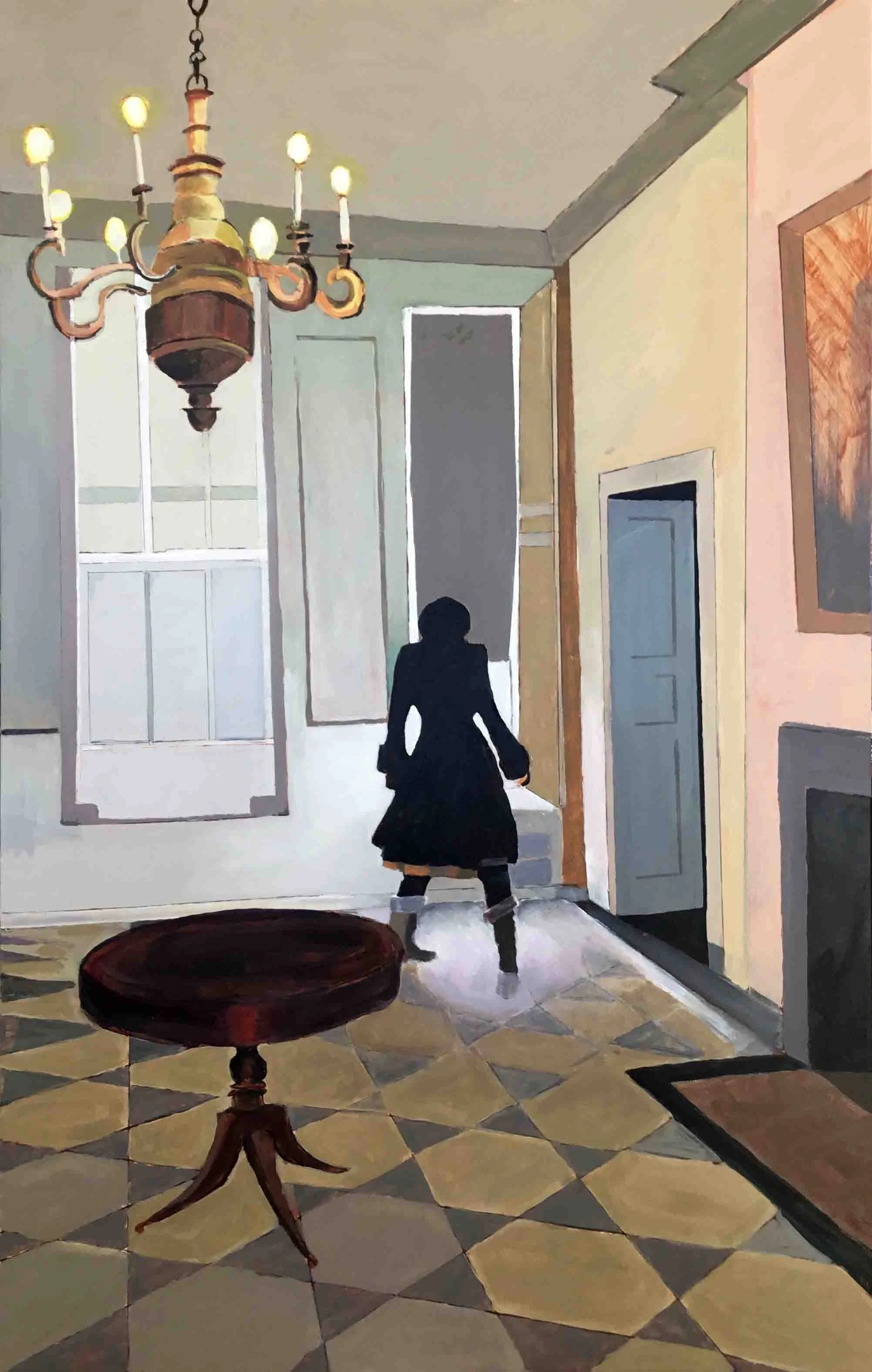 In this Moment. Acrylics on canvas, 123 x 78 cm.