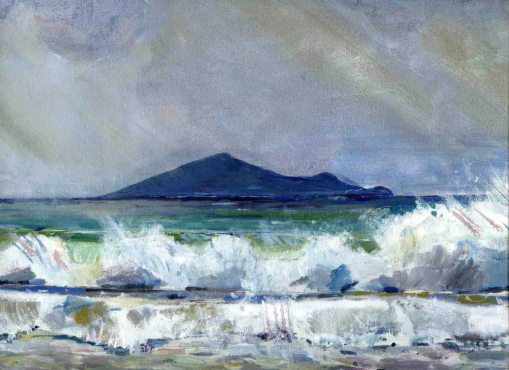 Waves in Vromolithos. Acrylics on canvas, 30 x 40 cm. SOLD