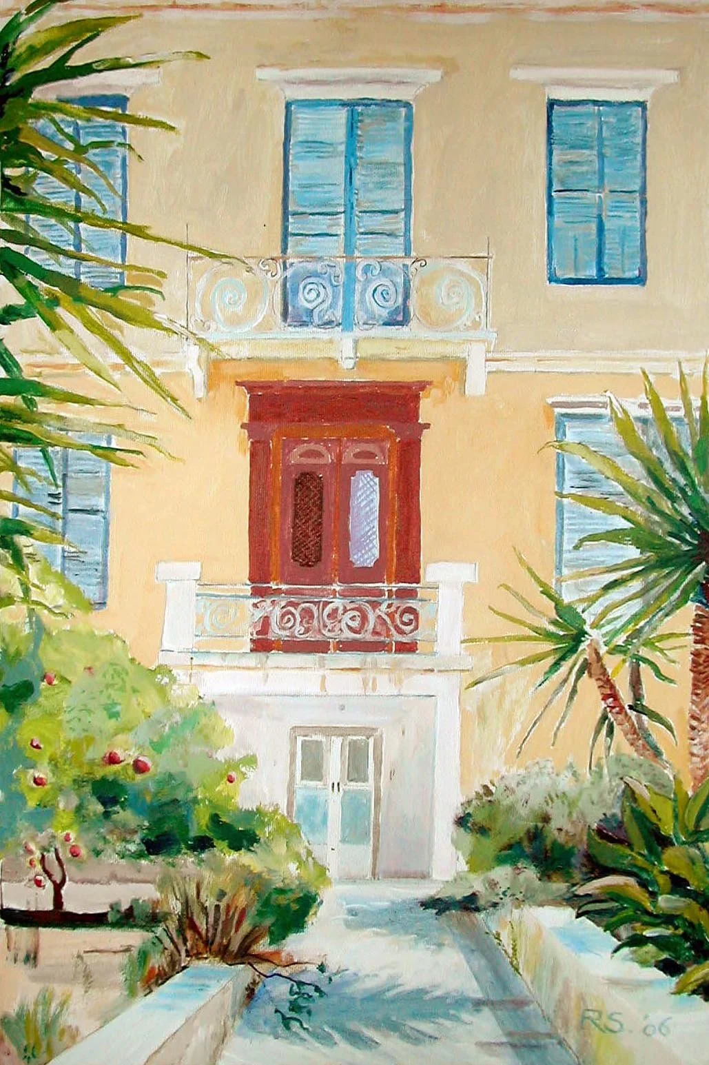 Neoclassical House. Acrylics on canvas, 90 x 60 cm. SOLD