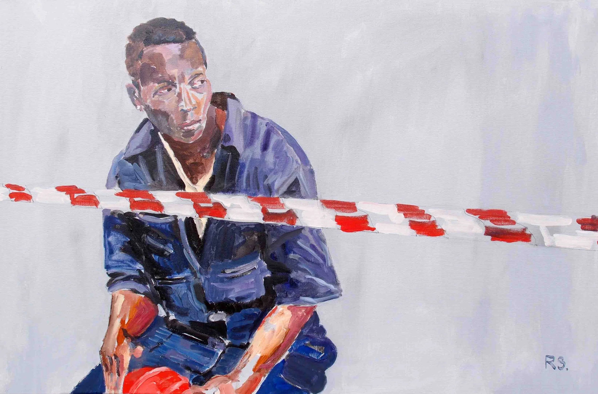 No Escape. Acrylics on canvas, 52 x 90 cm.