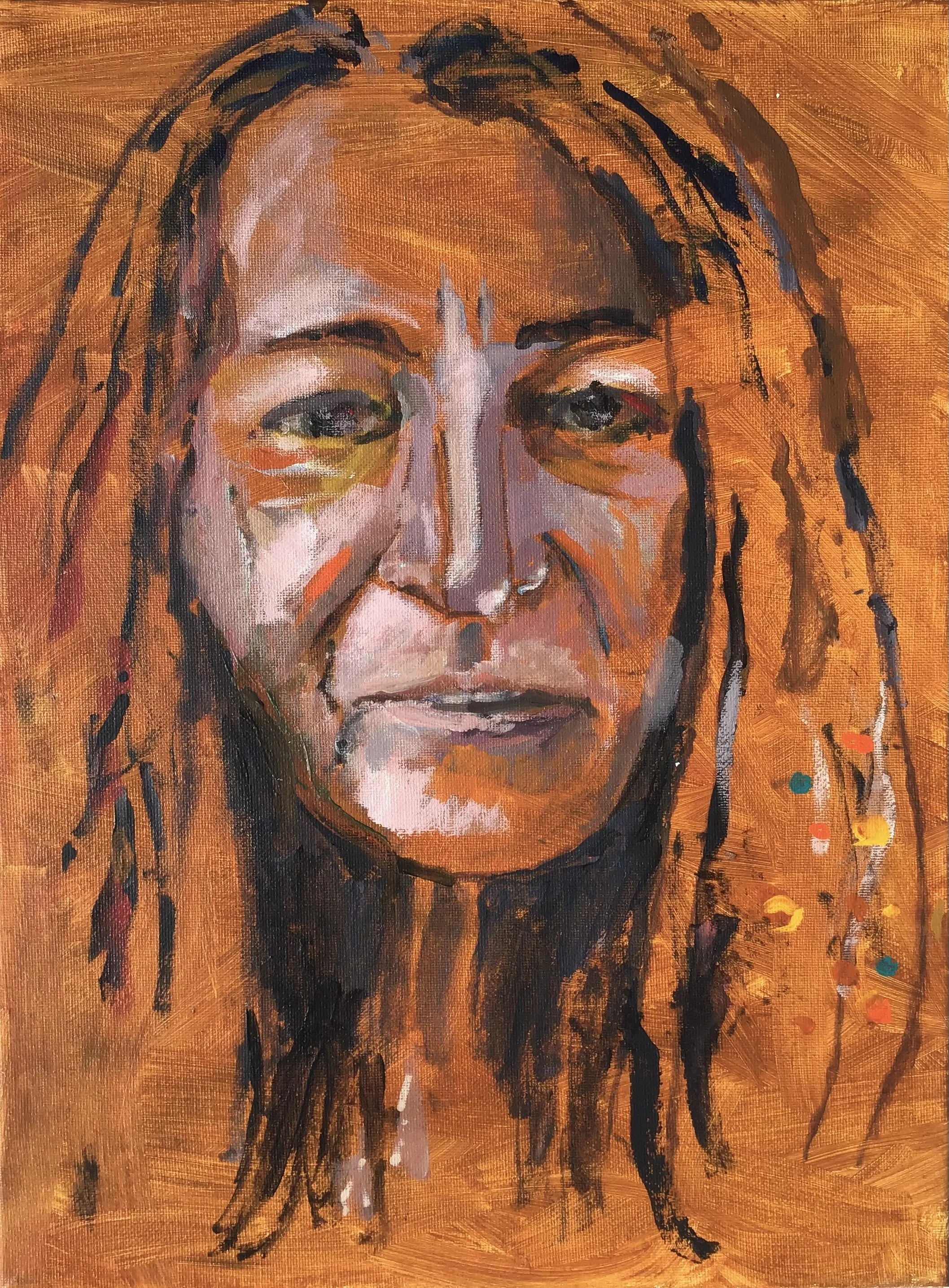 Tonka no 1. Acrylics on canvas. 40 x 40 cm.