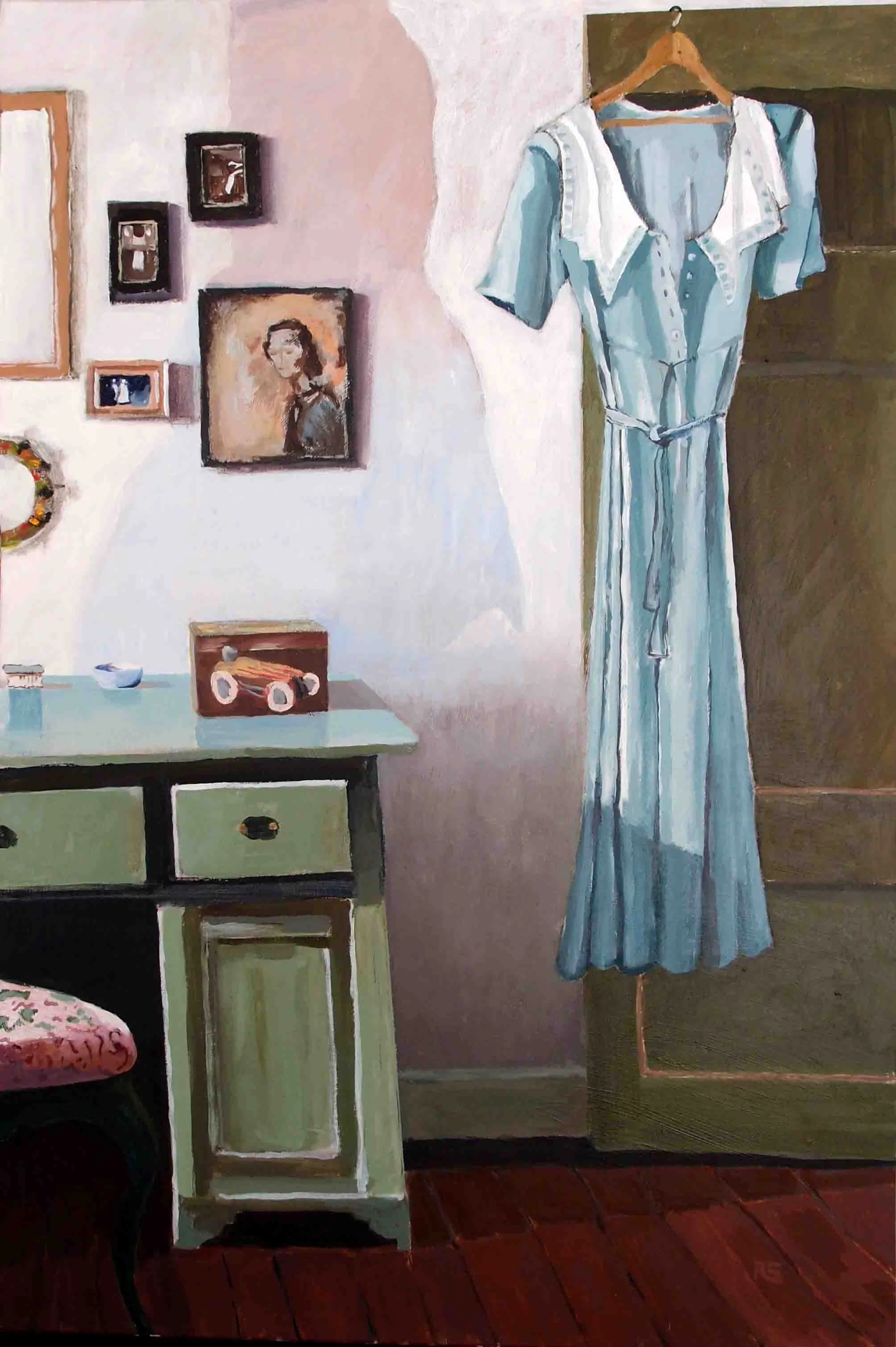 The Venetian Dress. Acrylics on canvas, 90 x 60 cm. SOLD