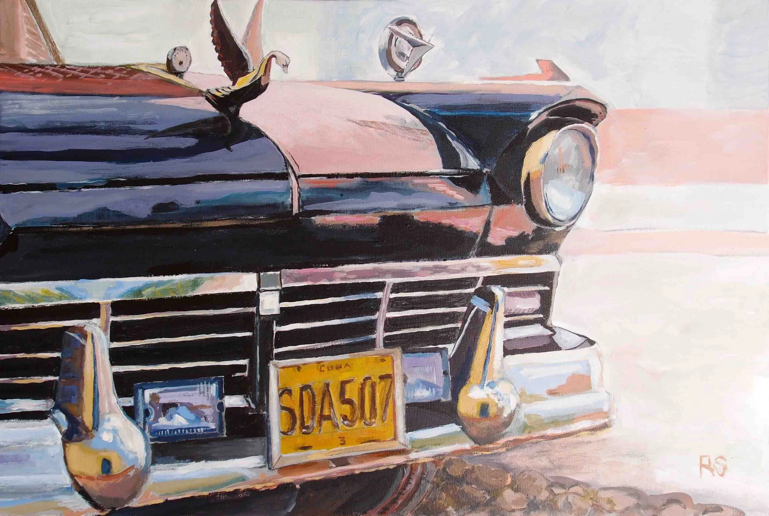 Vintage Packard, Trinidad, Cuba. Acrylics on canvas, 40 x 60 cm. SOLD