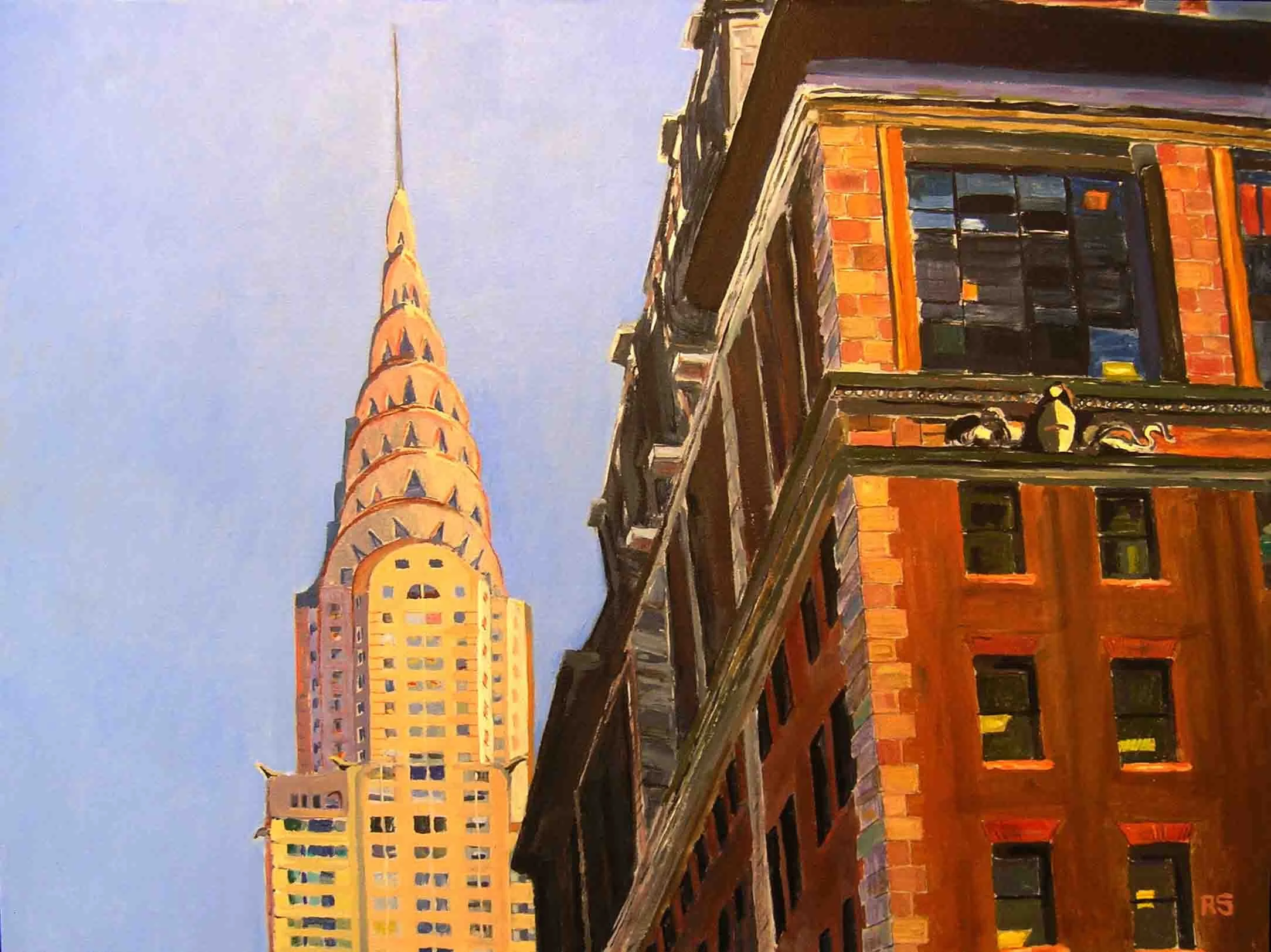 The Crysler Building, New York. Acrylics on canvas, 60 x 80 cm.
