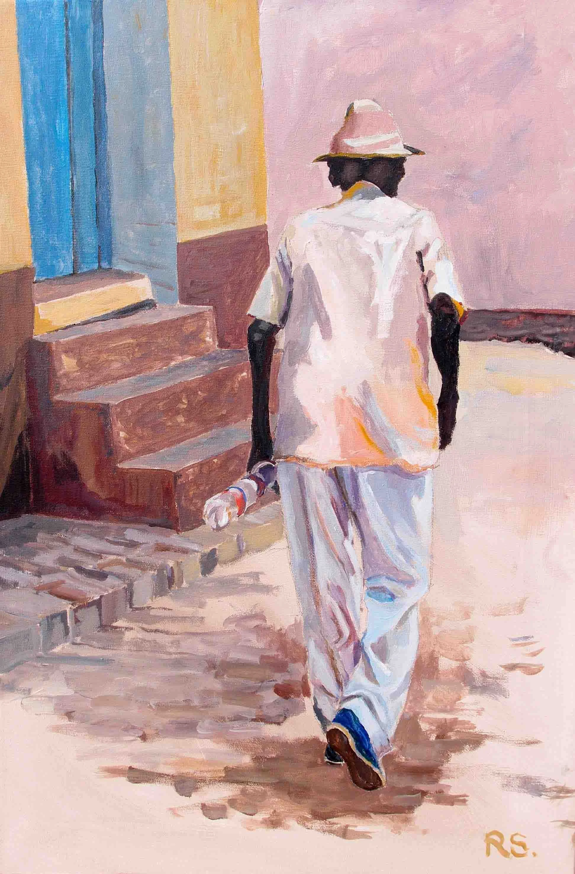 Going Home, Trinidad. Acrylics on canvas, 60 x 40 cm. SOLD