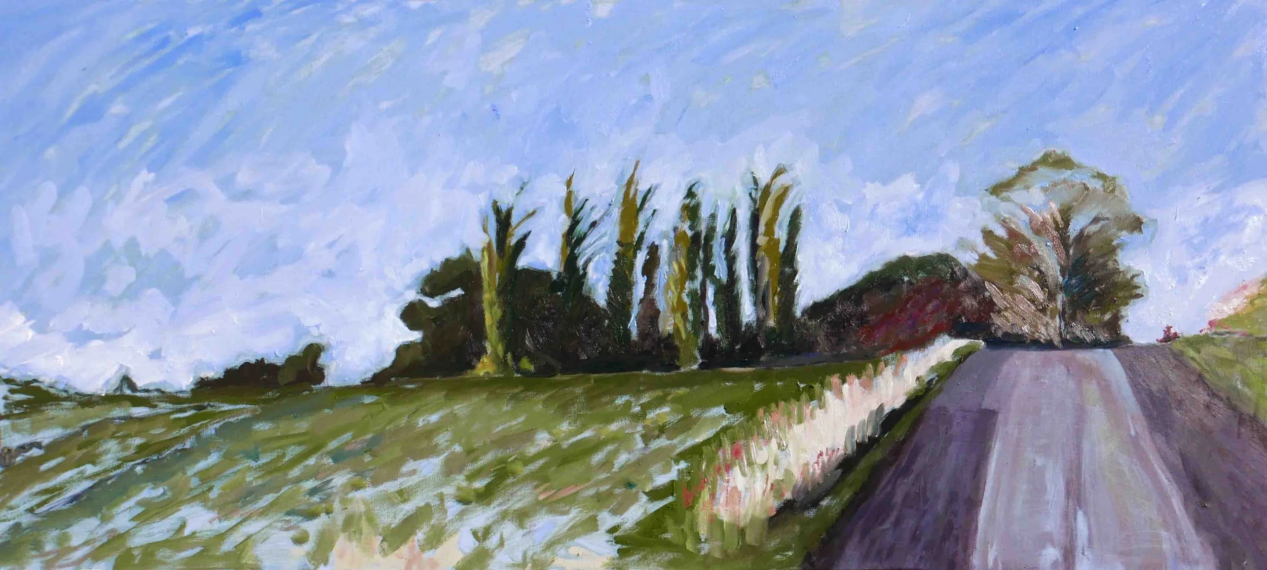 After The Rain. Oil on canvas, 55 x 120 cm.