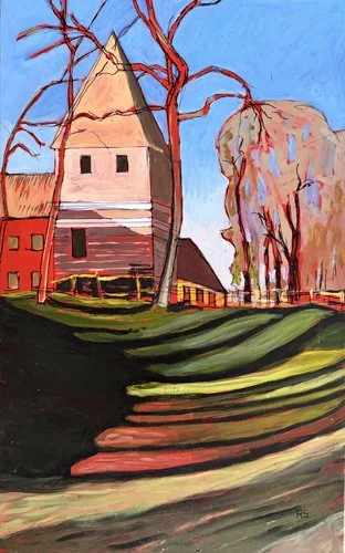 Danish Mill Gate. Acrylic. 80cm x 50cm. 