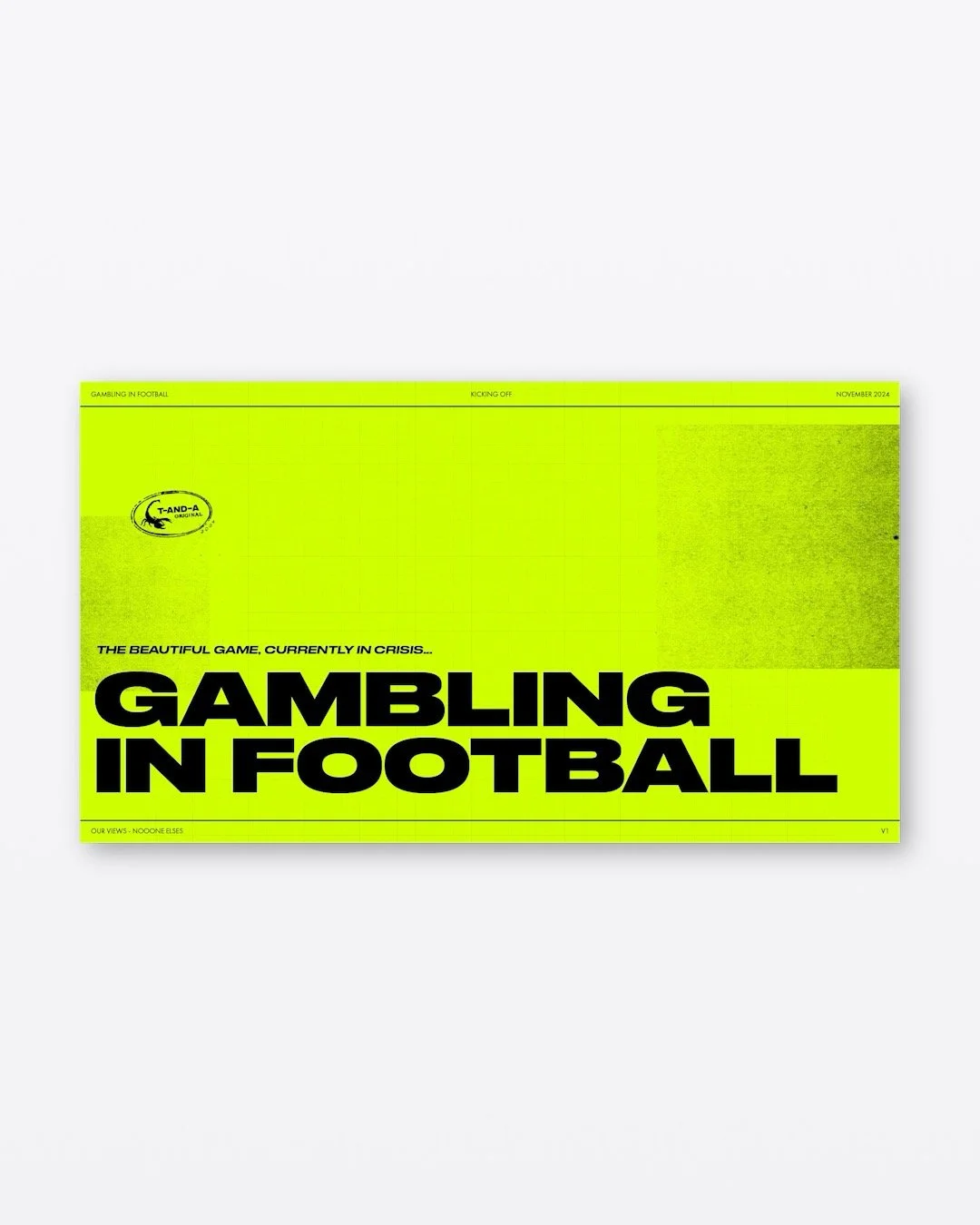 (297) Creative Concept Deck - Tyler Hendy and Aidan Panagarry - 2024

An amazing creative concept deck that reveals the devastating impact gambling can have. 

Slideshowcase is the best place for exceptional deck design and high quality slideshow ins