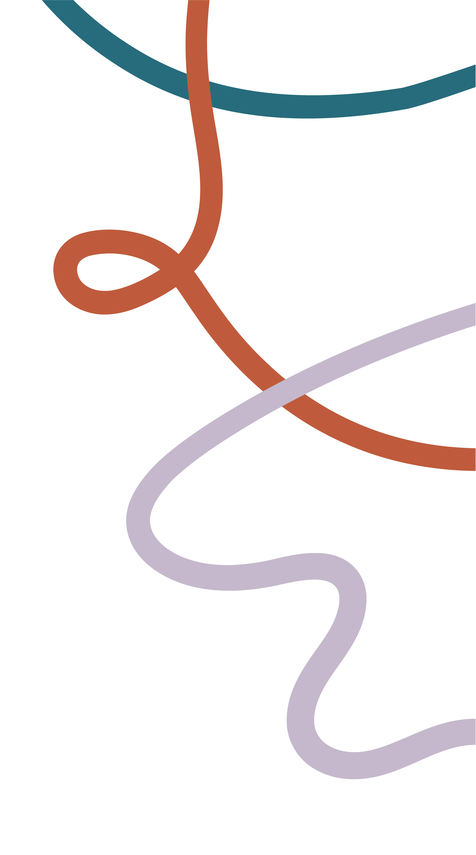 Abstract lines in blue, red, and purple on a black background.