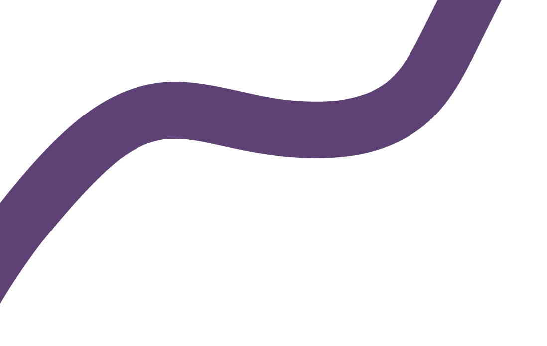 Close-up of a dark purple curved wavy shape on a black background.