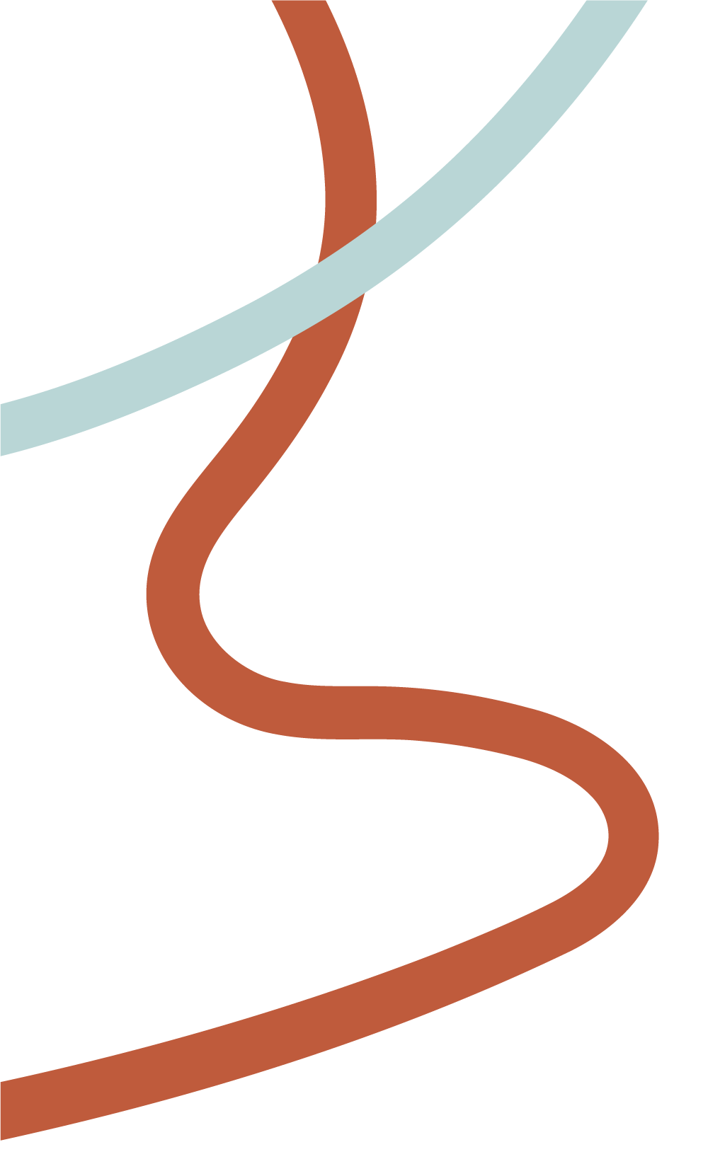 Abstract art with curving lines in light gray and brown on a black background