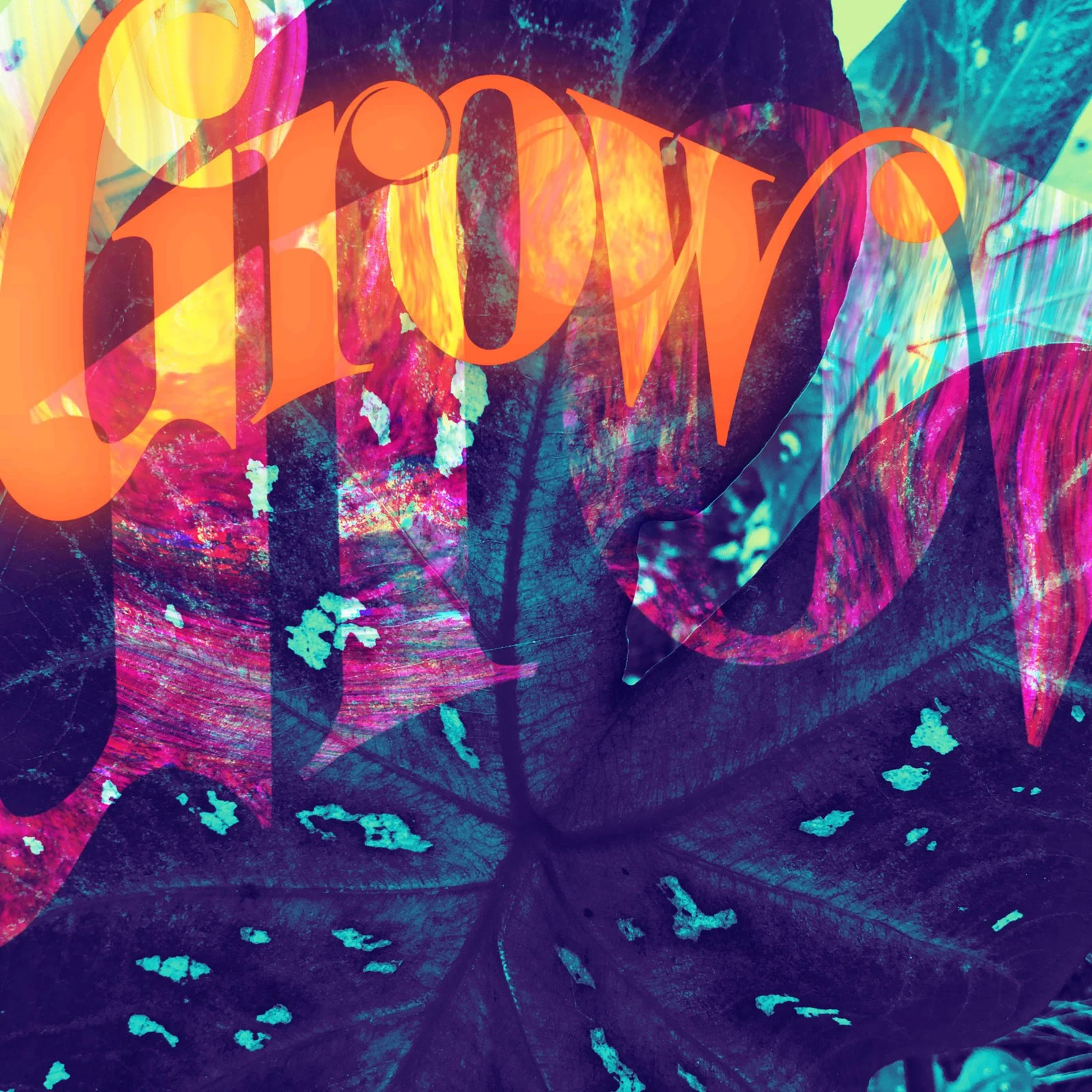 A collage featuring the word "Grow" over a series of plant photographs.