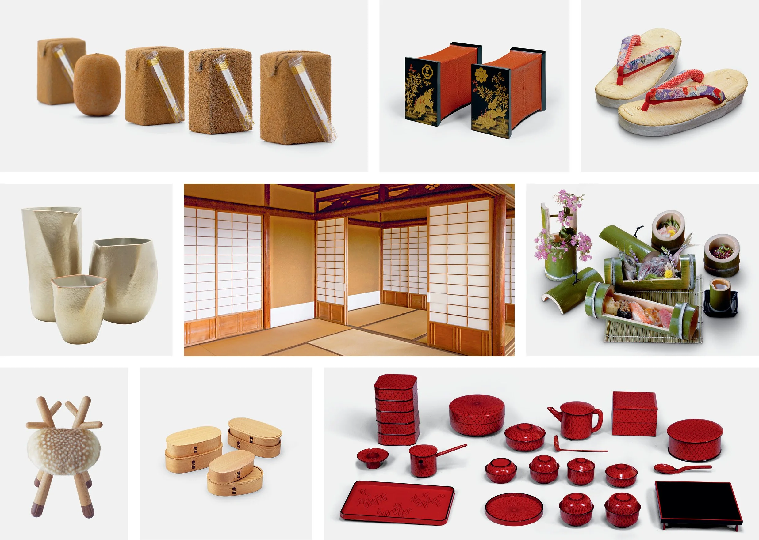 A book spread featuring a series of Japanese houseware designs.